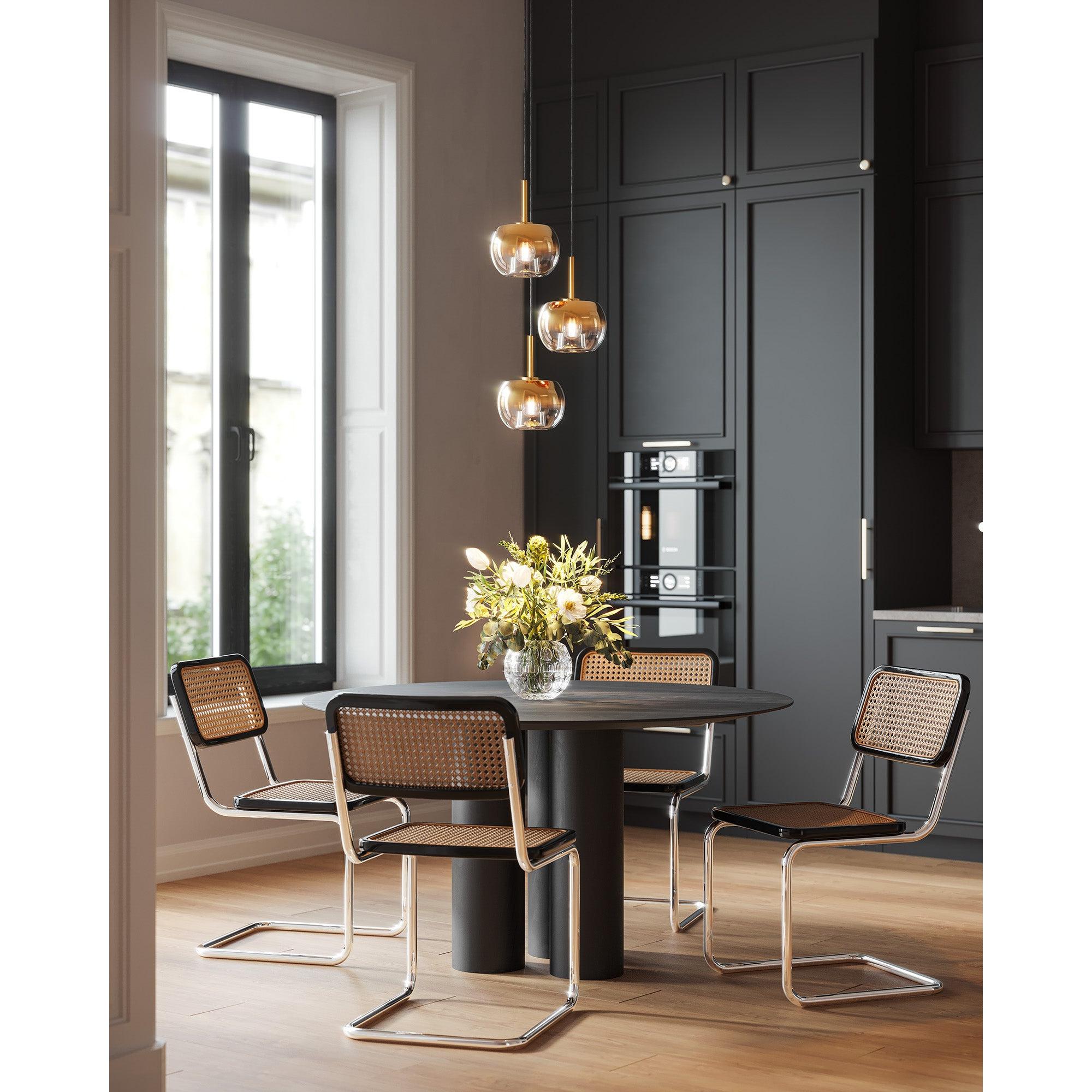 Samar 14-in Brushed Gold/Copper 3 Lights Chandeliers