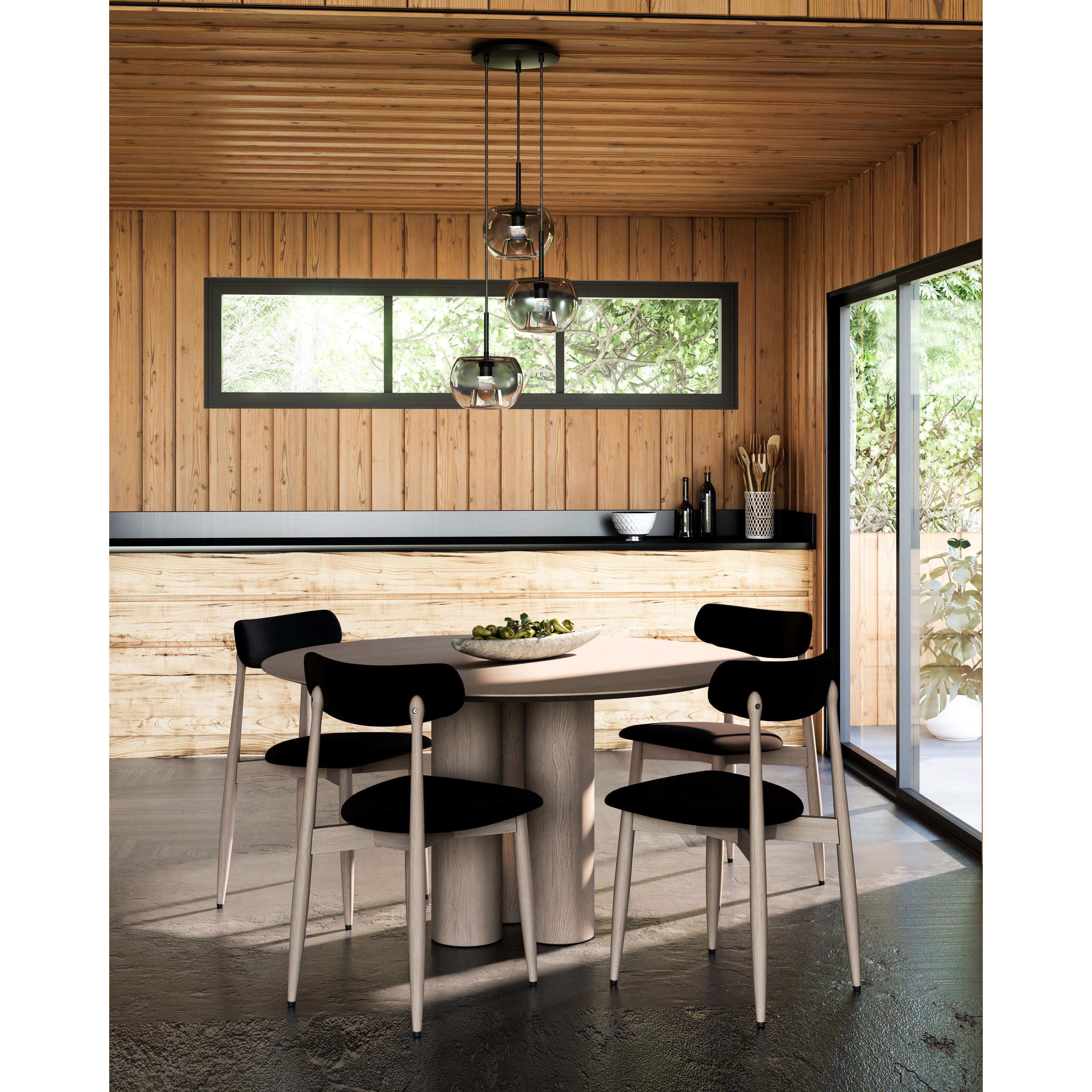 Samar 14-in Black/Smoked 3 Lights Chandeliers