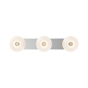 Samar 32-in Chrome/Opal Glass 3 Lights Vanity