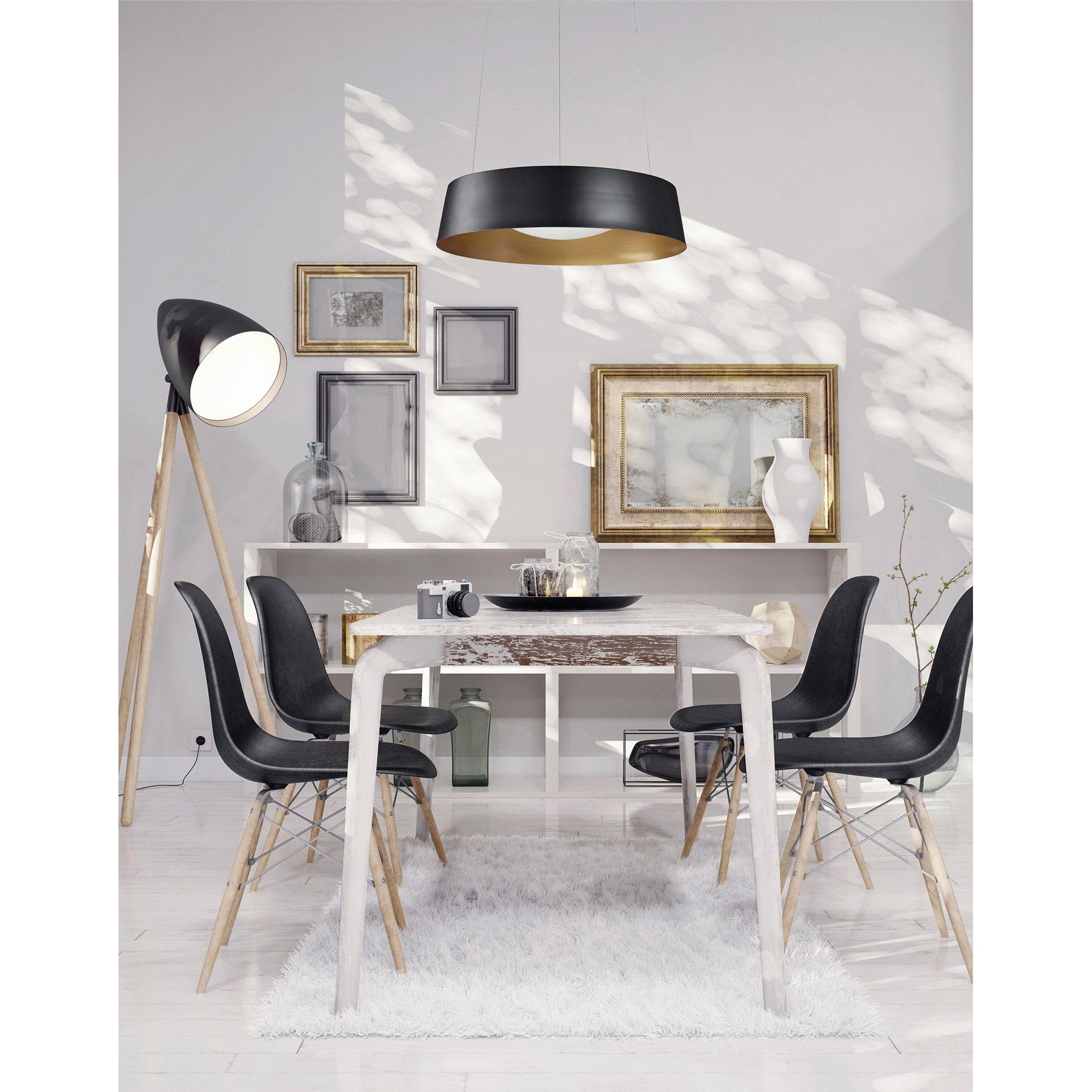 Sampson 16-in Black LED Pendant