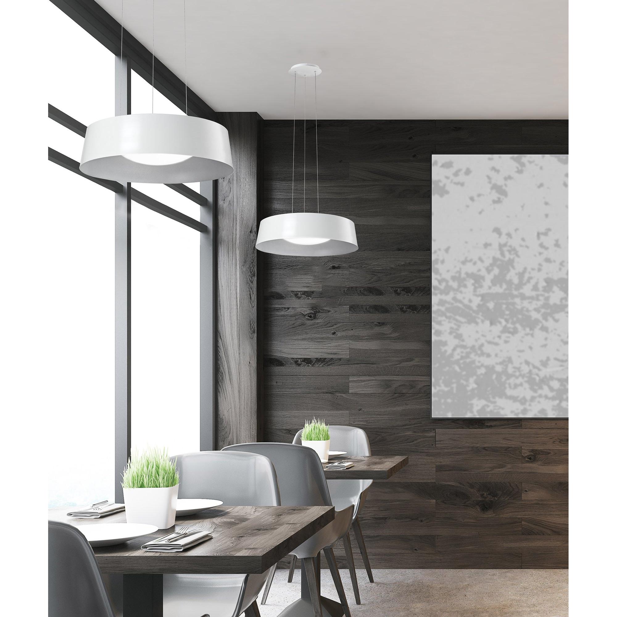 Sampson 17-in White LED Pendant