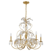 Crystorama Sadie SDE-4926-GA – 29 Inch – 6 Light – Chandelier – Antique Gold – Damp Rated
