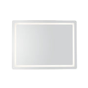 Seneca 48-in Sandblasted Merc Edge LED Vanity Mirror