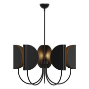 ALORA MOOD Lighting CH450732MB Chandelier, 5 Lights, Matte Black
