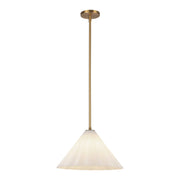 ALORA MOOD Lighting PD451814AGOP Pendant, 1 Light, Aged Brass/Opal Glass