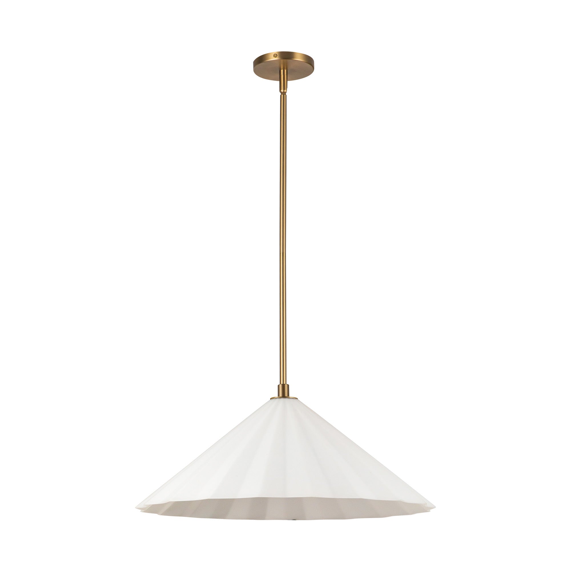 Serena 20-in Aged Brass/Opal Glass 1 Light Pendant
