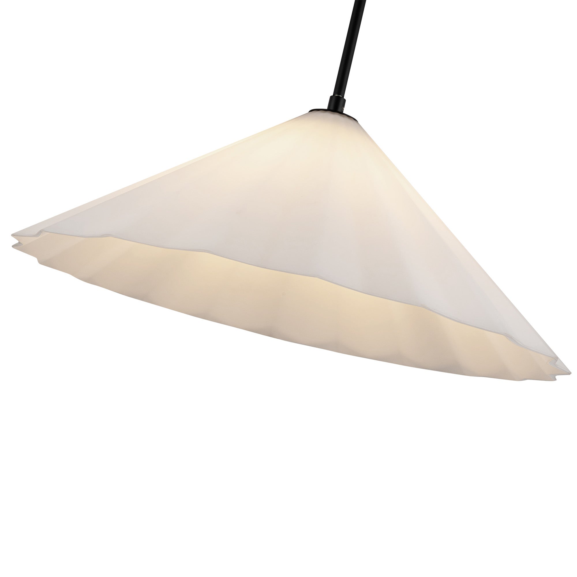 Serena 20-in Matte Black/Opal Glass 1 Light Pendant