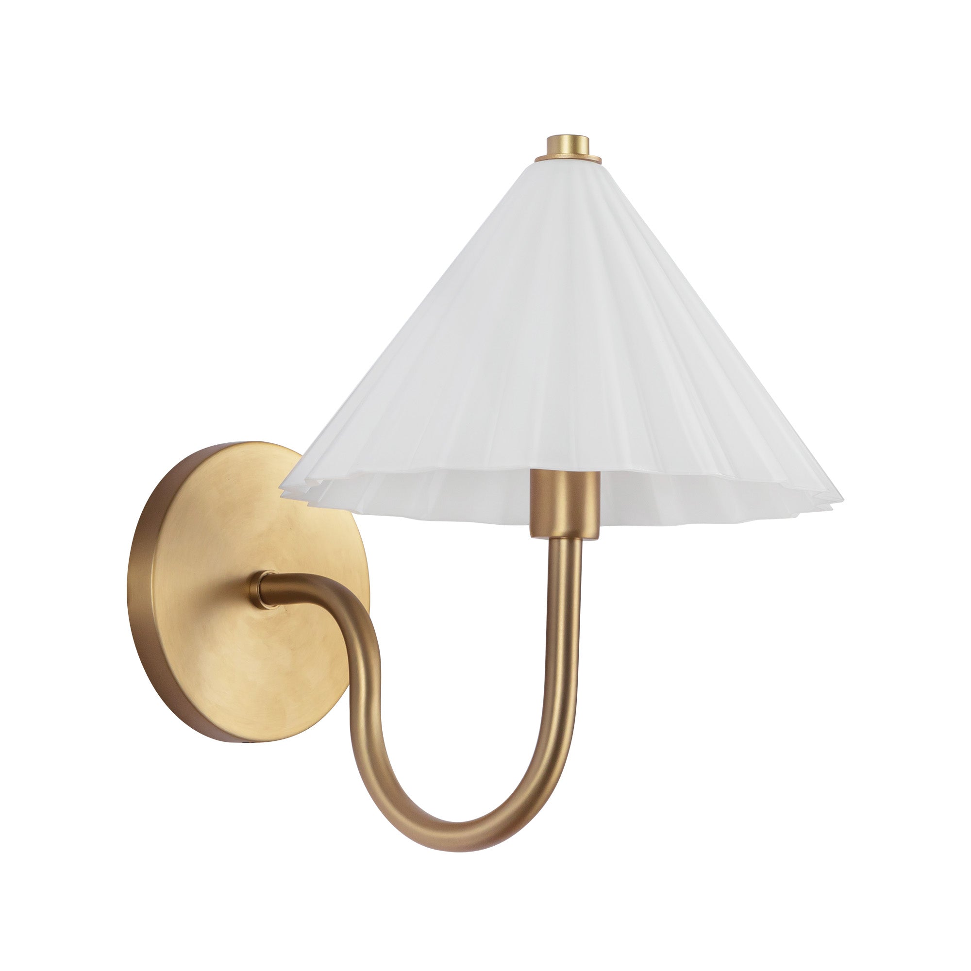Serena 8-in Aged Gold/Opal Glass Socket Wall/Vanity Light