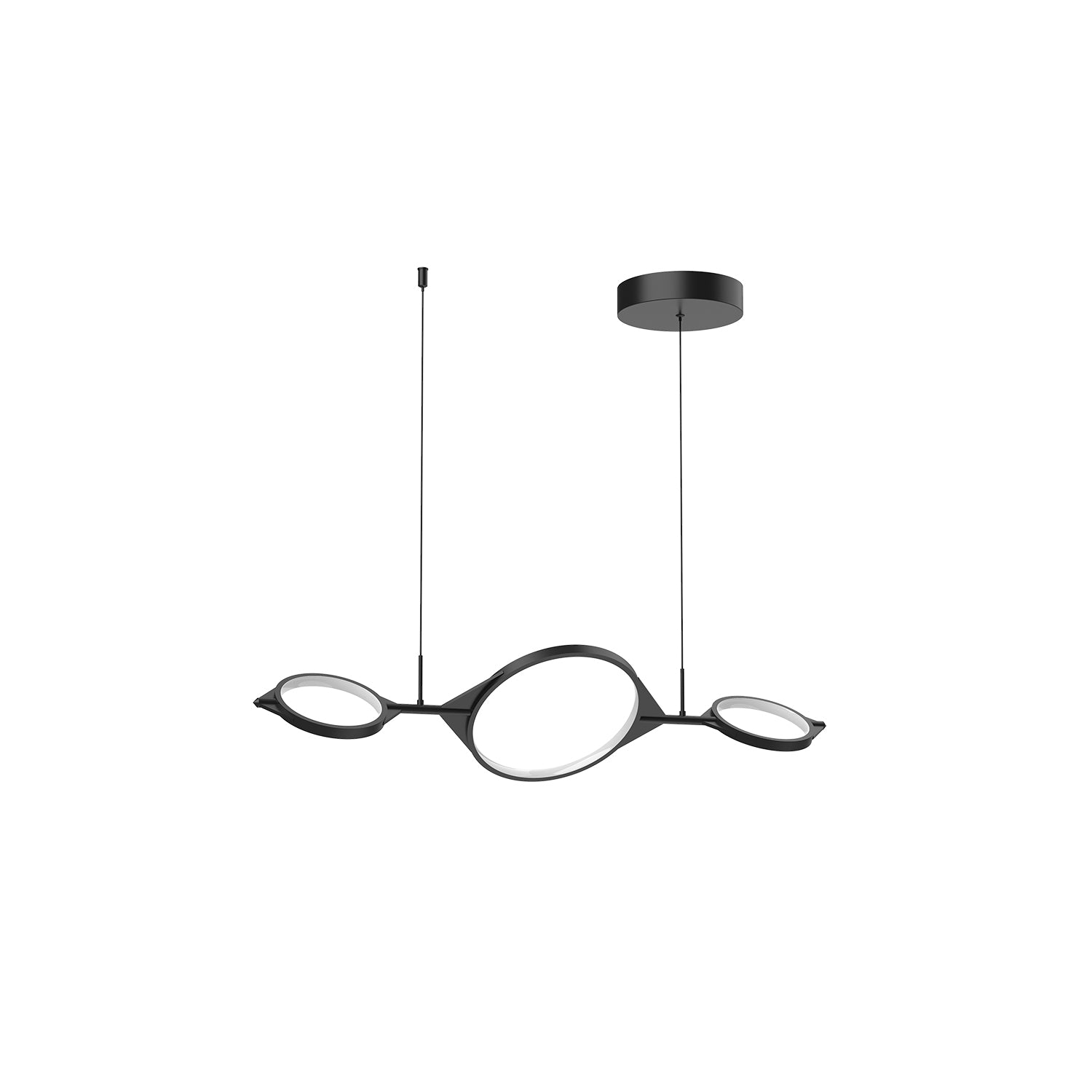Serif 34-in Black LED Linear Pendant