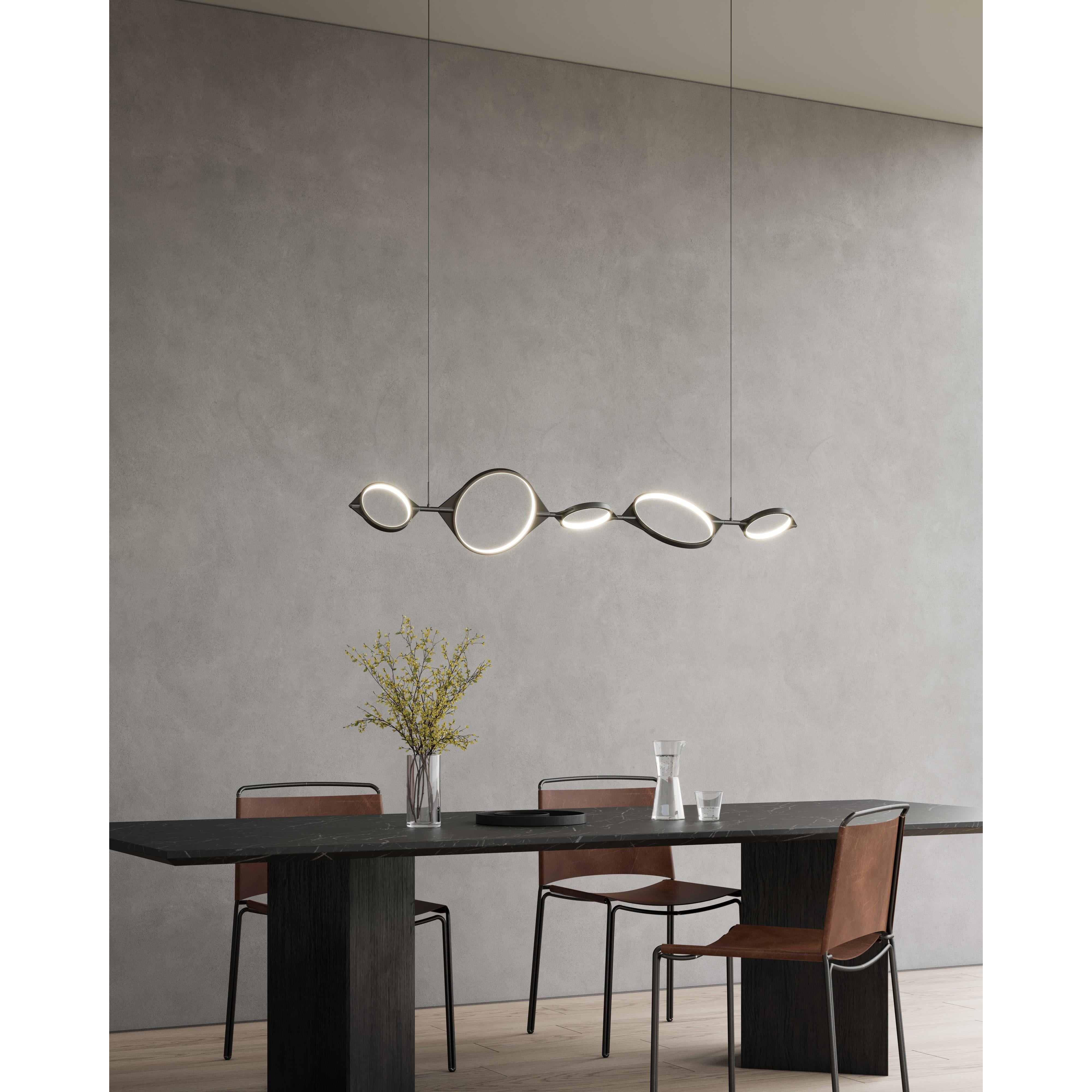 Serif 57-in Black LED Linear Pendant