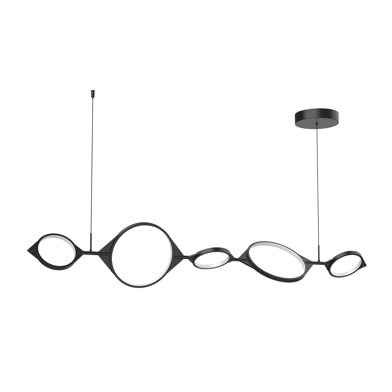 Serif 57-in Black LED Linear Pendant