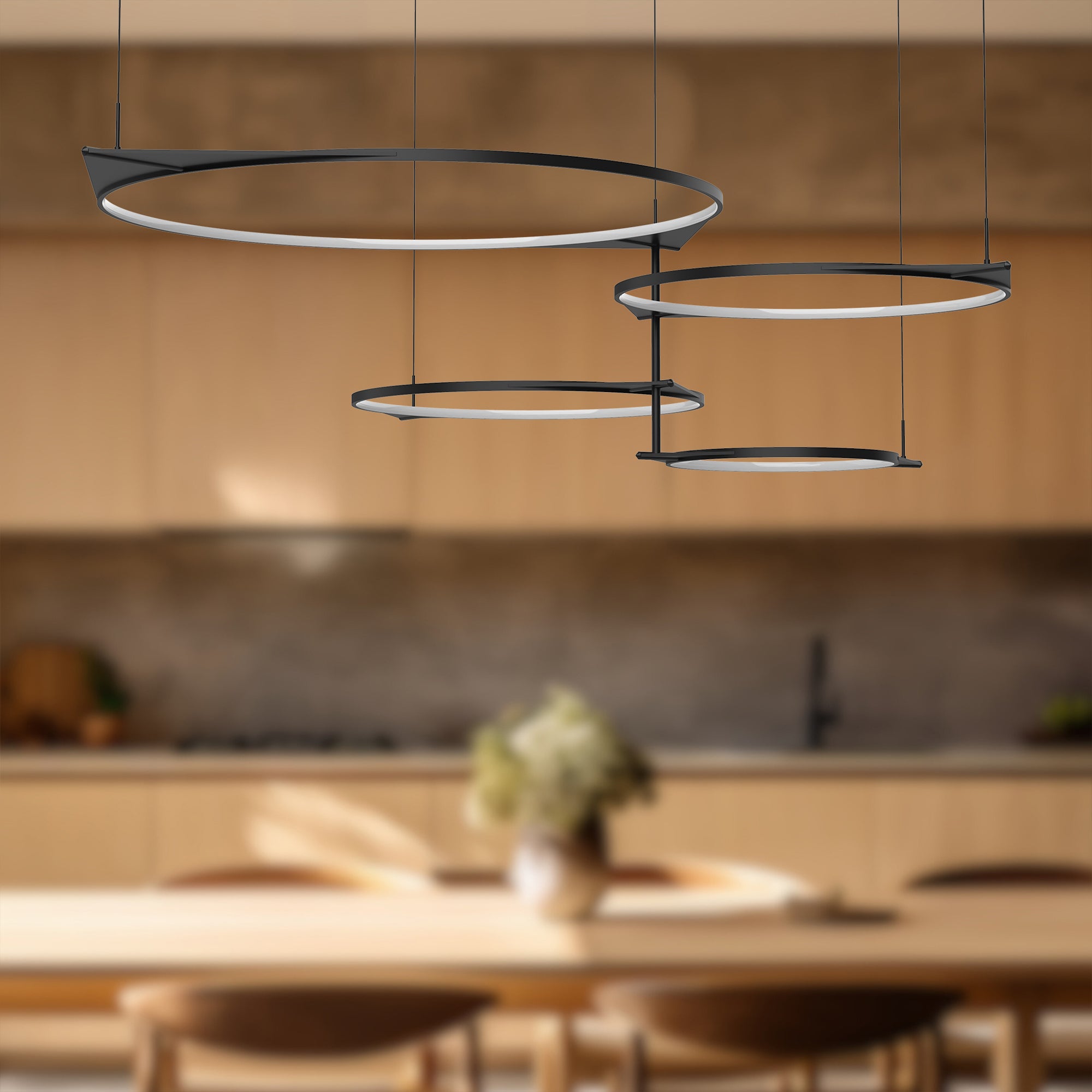 Serif 36-in Black LED Multi Pendant