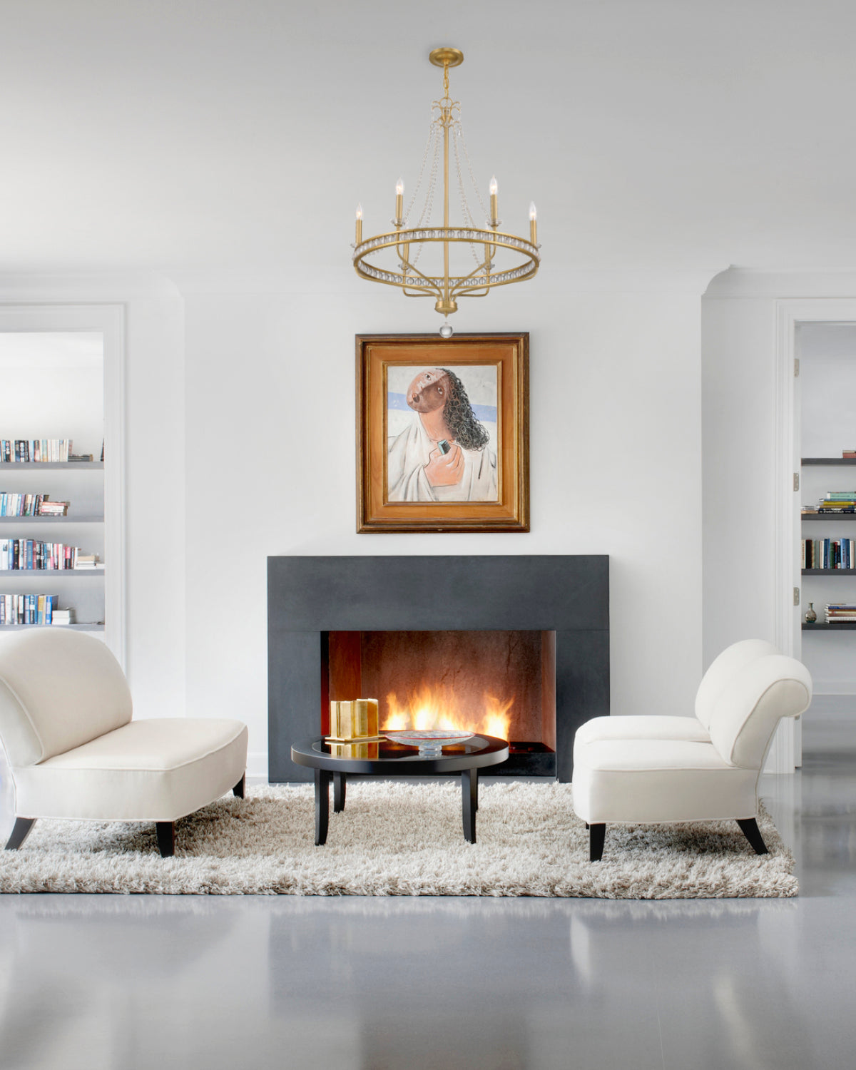 Crystorama Seville SEV-1806-AG – 28 Inch – 6 Light – Chandelier – Aged Brass – Damp Rated