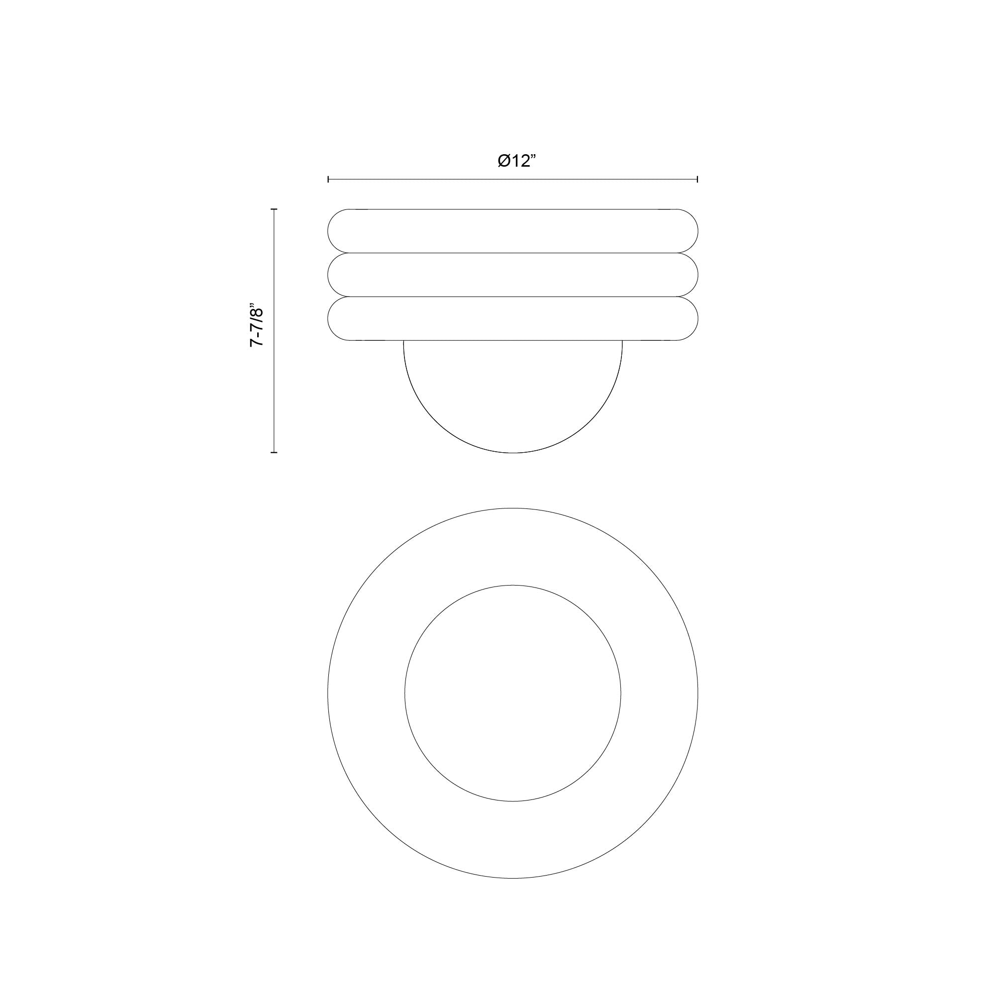 Harvey 12-in Pearl White Socket Semi-Flush Mount