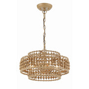 Crystorama Silas SIL-B6003-BS – 16 Inch – 4 Light – Chandelier – Burnished Silver – Damp Rated