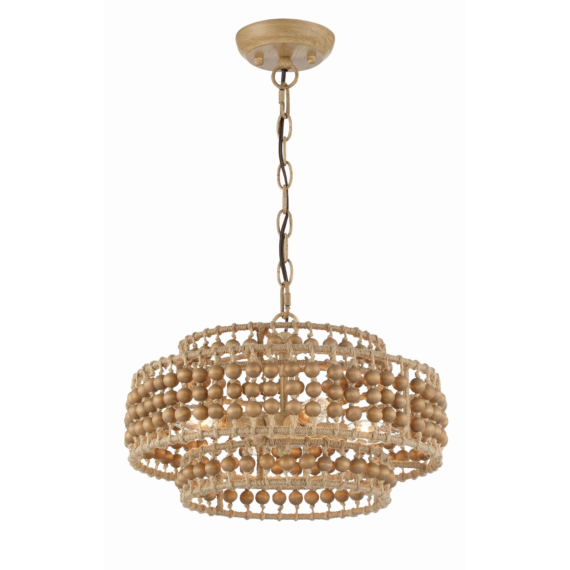 Crystorama Silas SIL-B6003-BS – 16 Inch – 4 Light – Chandelier – Burnished Silver – Damp Rated