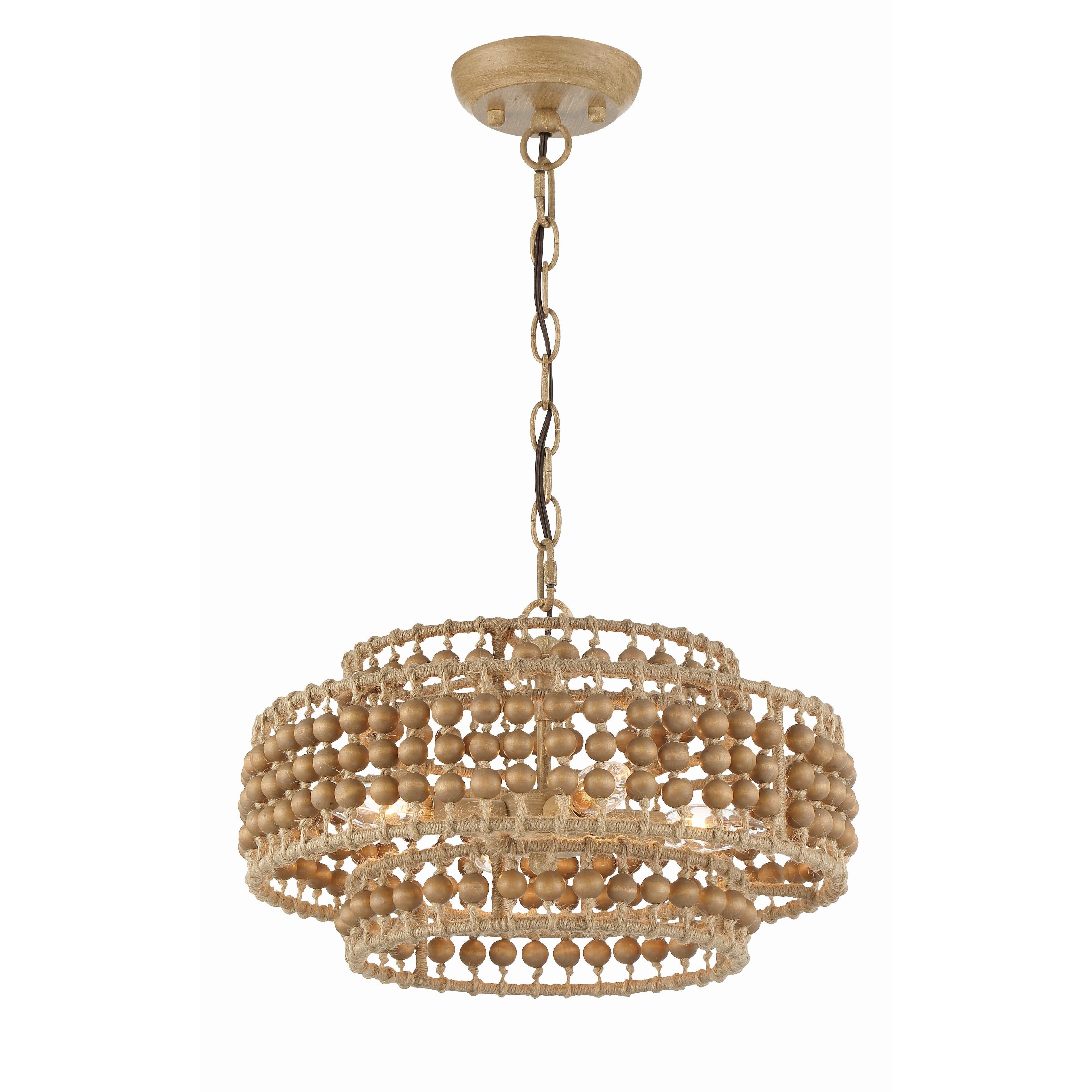 Crystorama Silas SIL-B6003-BS – 16 Inch – 4 Light – Chandelier – Burnished Silver – Damp Rated