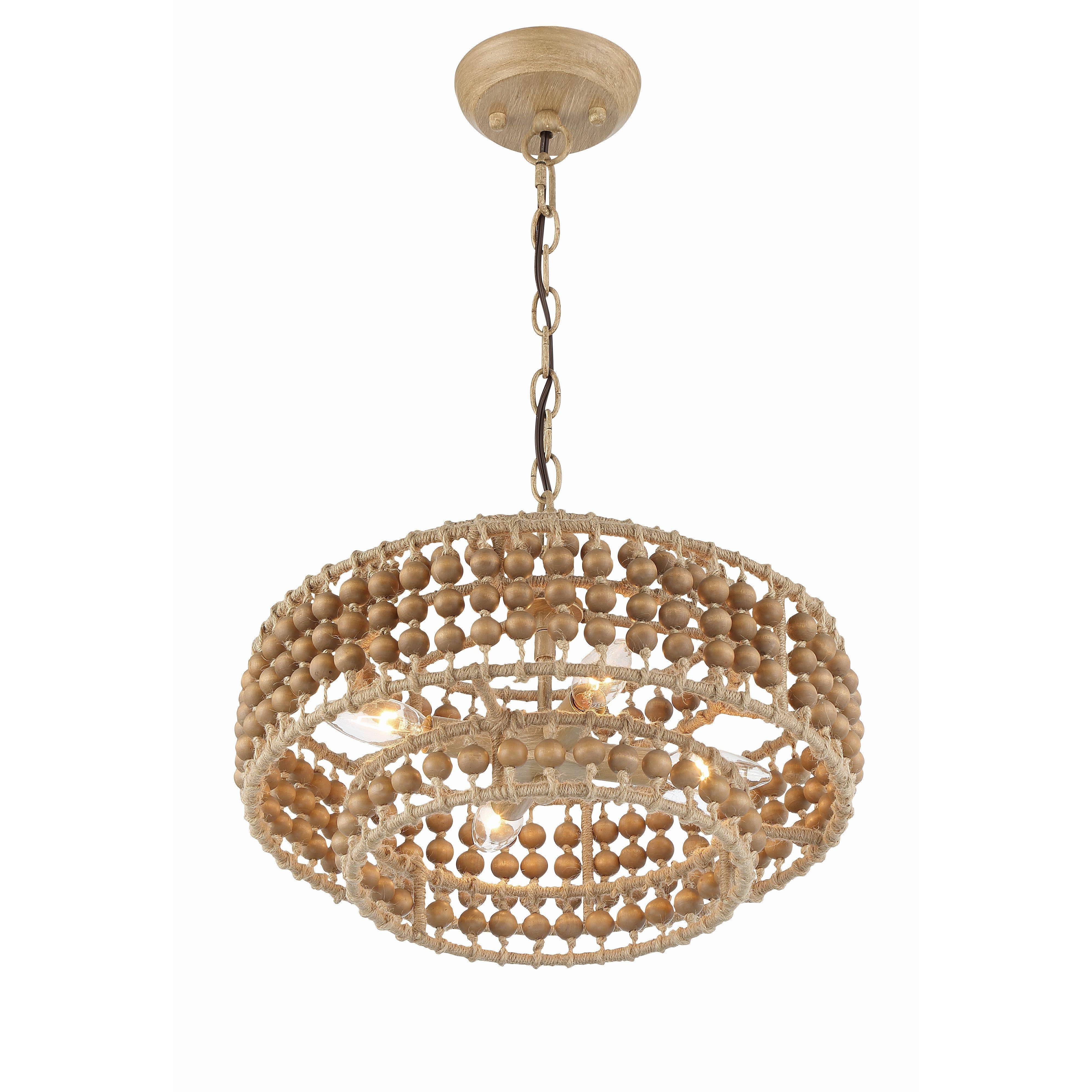 Crystorama Silas SIL-B6003-BS – 16 Inch – 4 Light – Chandelier – Burnished Silver – Damp Rated