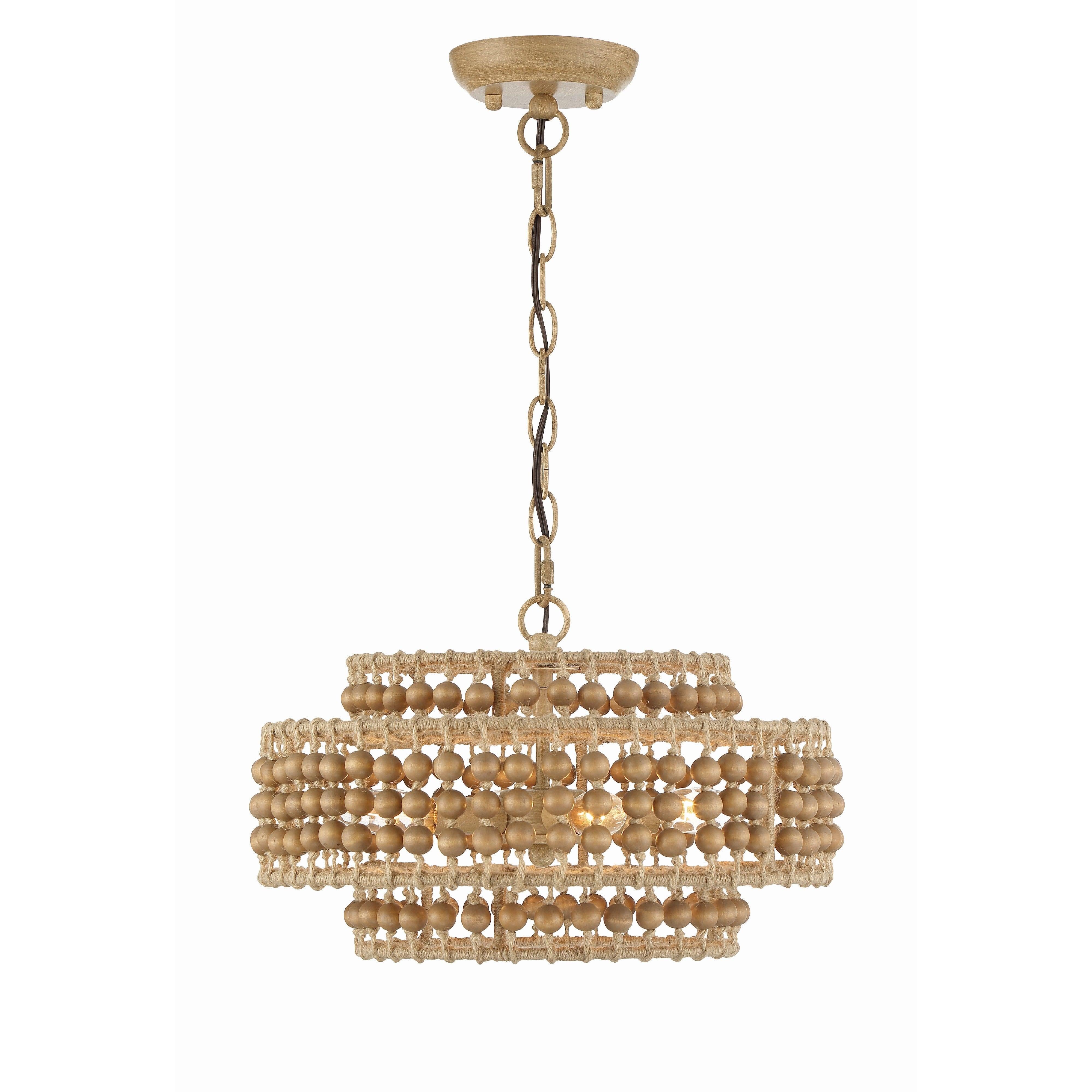 Crystorama Silas SIL-B6003-BS – 16 Inch – 4 Light – Chandelier – Burnished Silver – Damp Rated