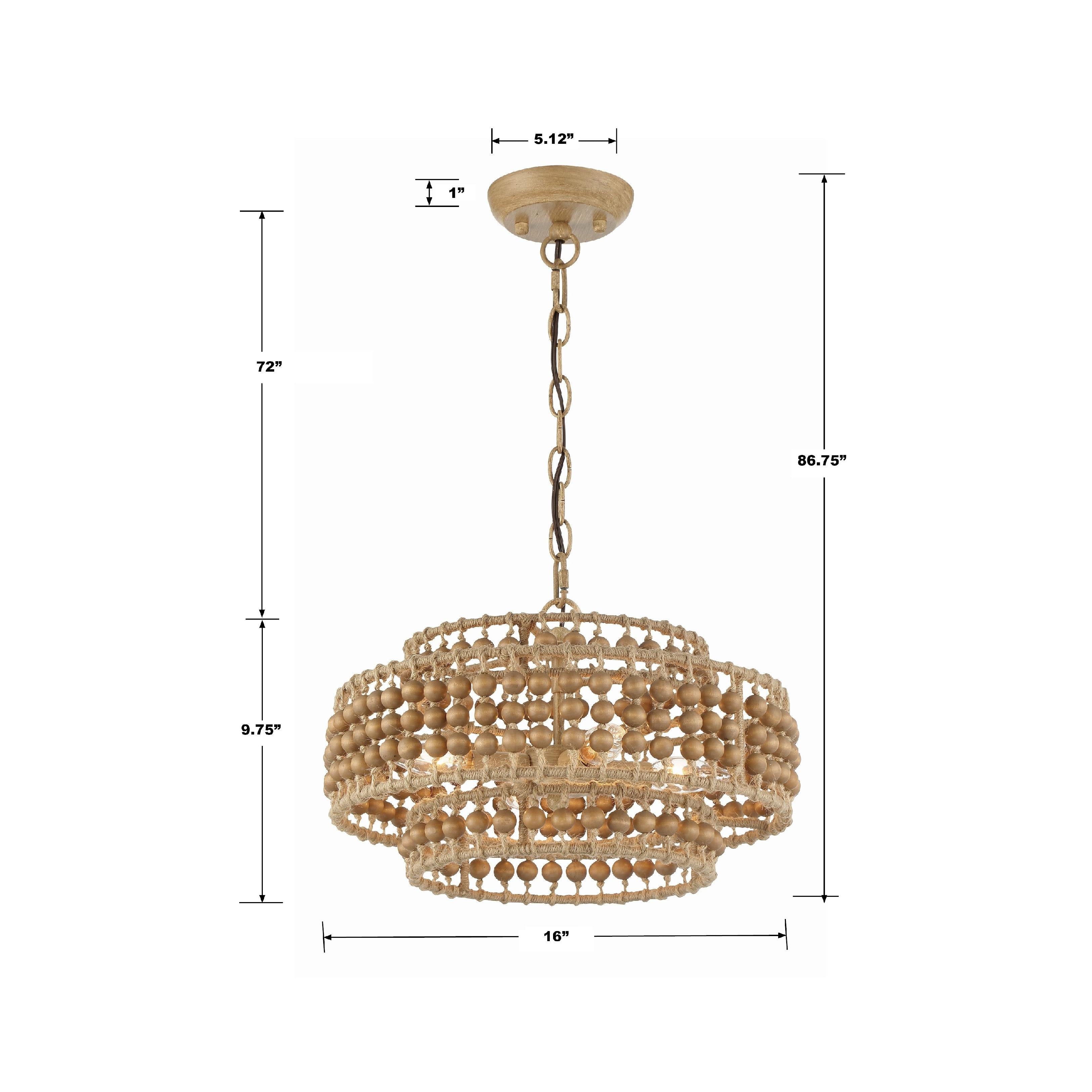 Crystorama Silas SIL-B6003-BS – 16 Inch – 4 Light – Chandelier – Burnished Silver – Damp Rated