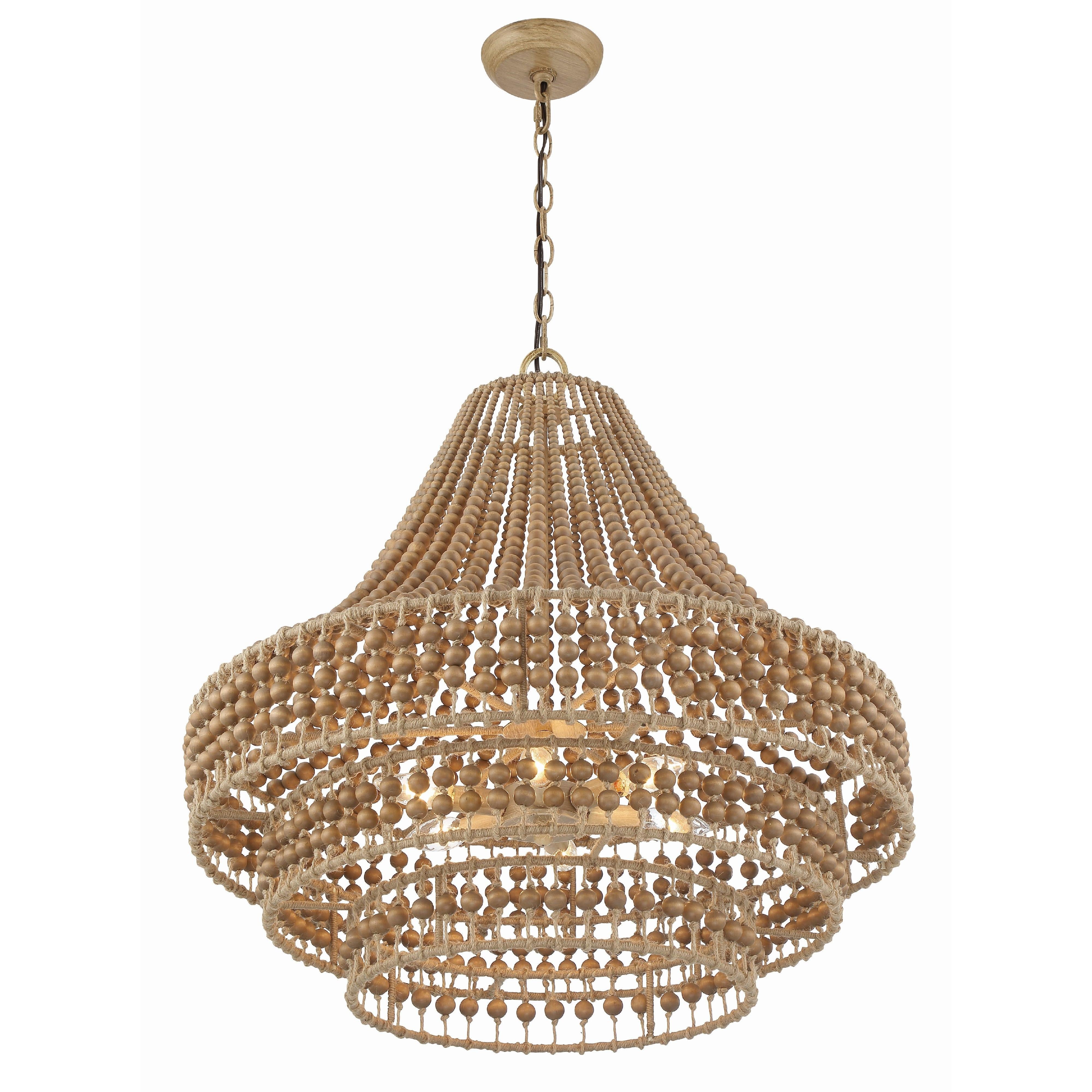 Crystorama Silas SIL-B6006-BS – 26.75 Inch – 6 Light – Chandelier – Burnished Silver – Damp Rated
