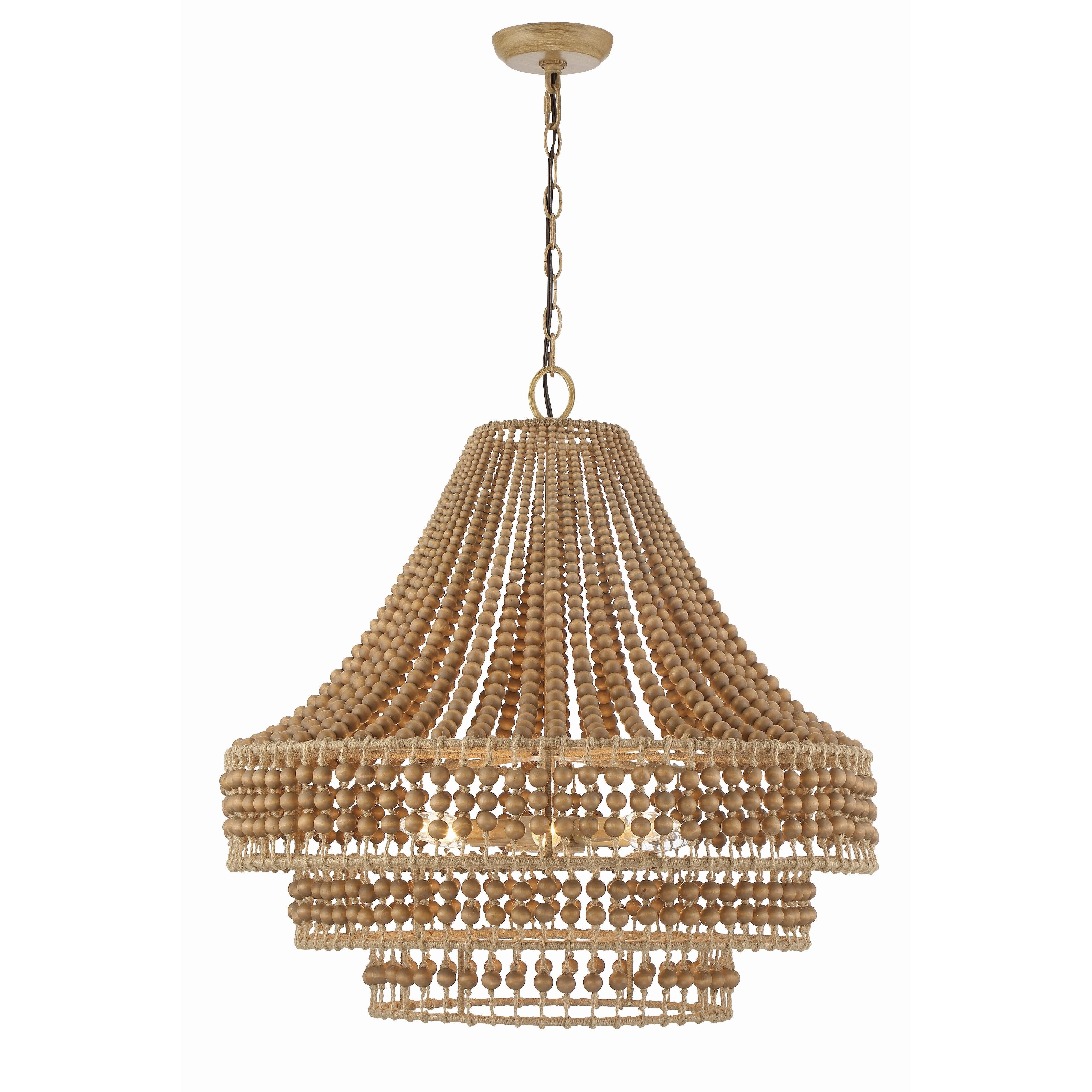 Crystorama Silas SIL-B6006-BS – 26.75 Inch – 6 Light – Chandelier – Burnished Silver – Damp Rated