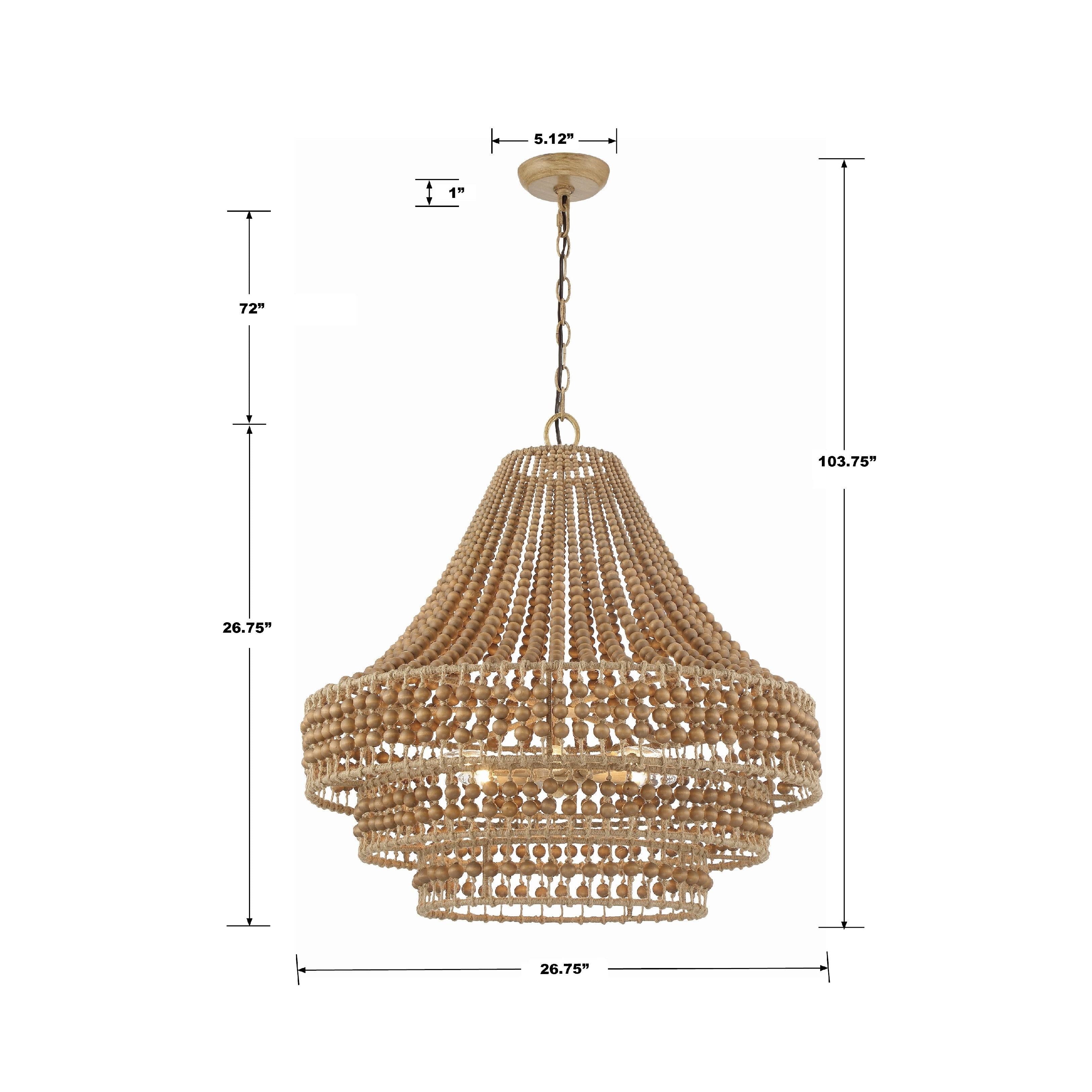 Crystorama Silas SIL-B6006-BS – 26.75 Inch – 6 Light – Chandelier – Burnished Silver – Damp Rated