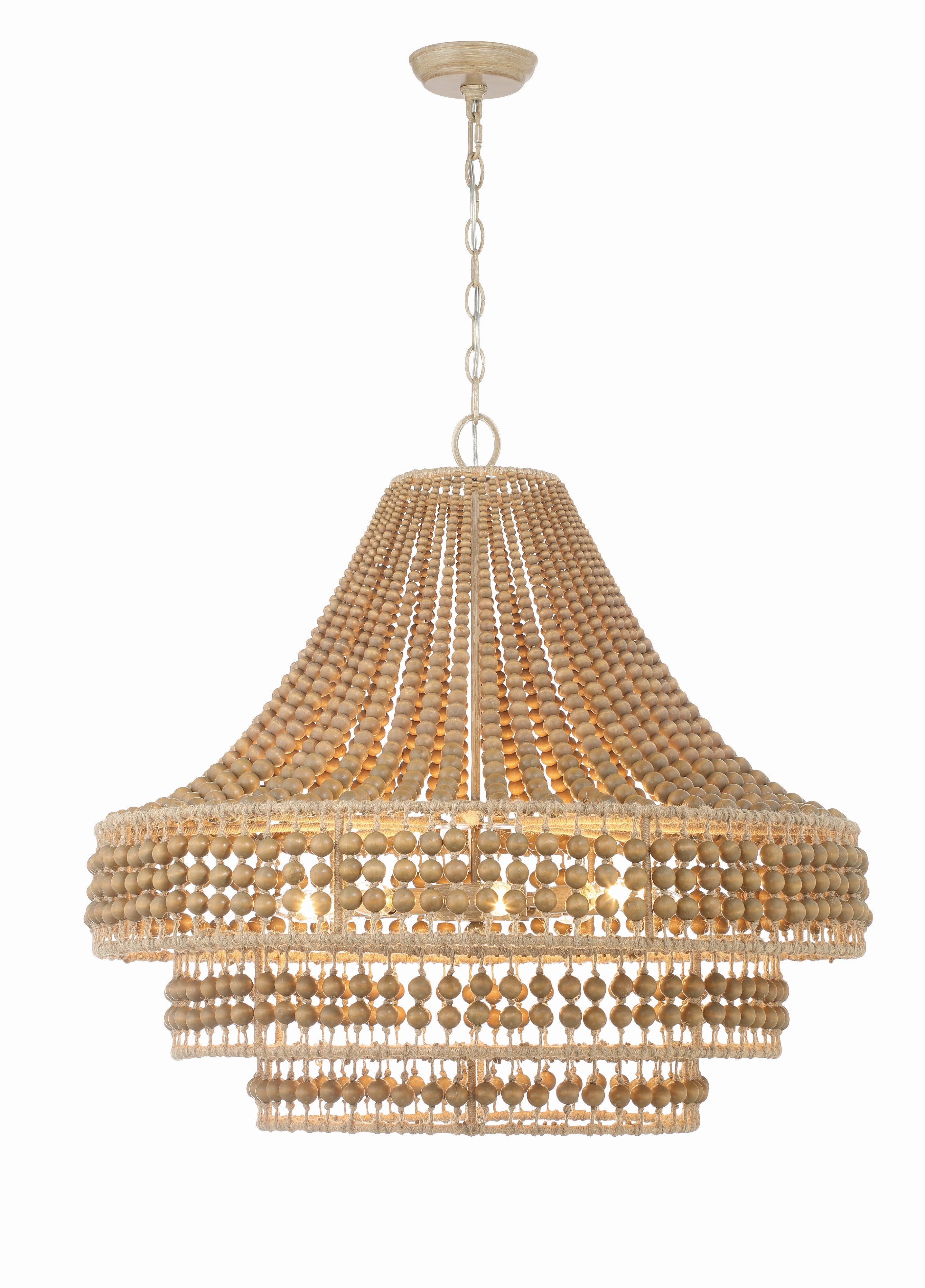 Crystorama Silas SIL-B6008-BS – 30 Inch – 8 Light – Chandelier – Burnished Silver – Damp Rated