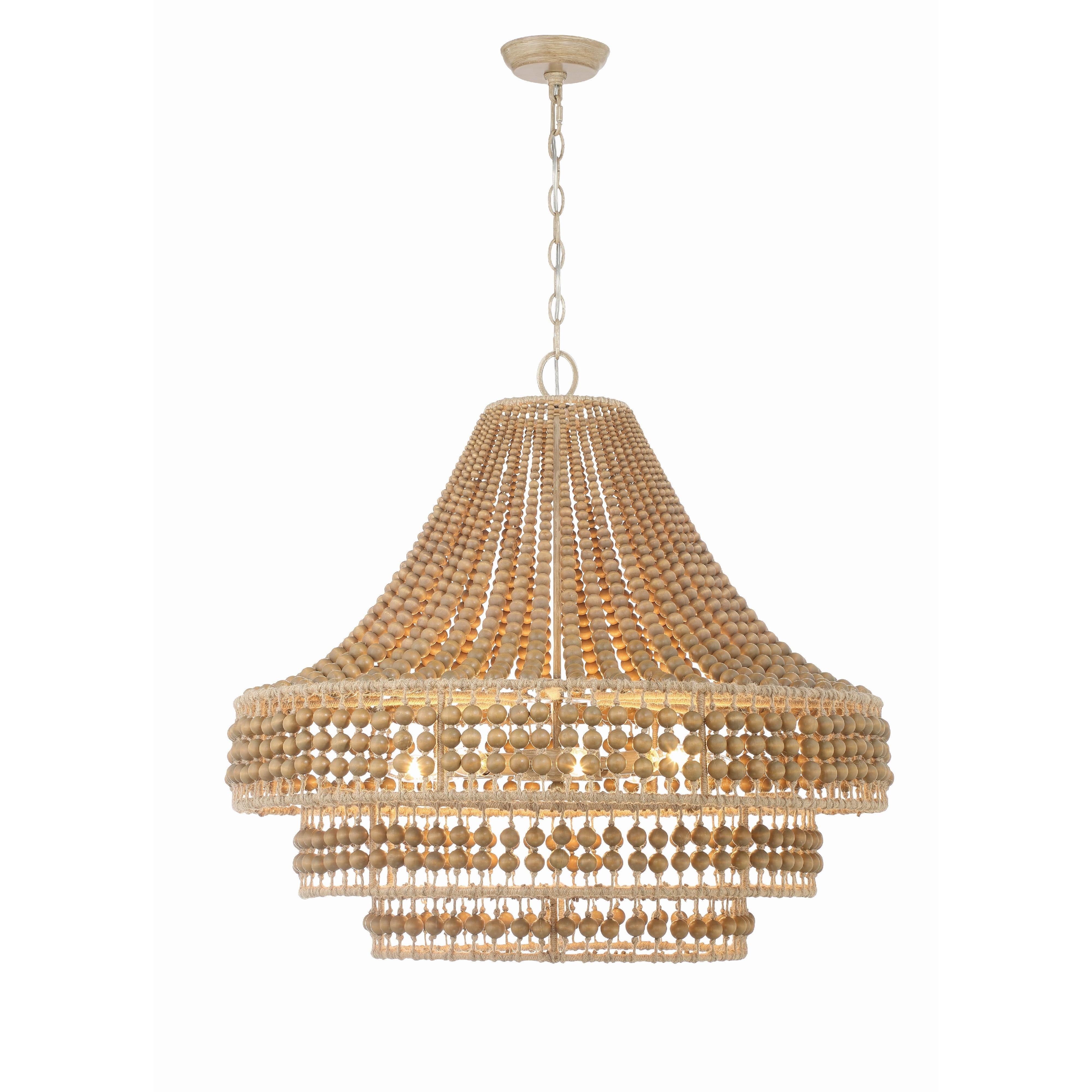 Crystorama Silas SIL-B6008-BS – 30 Inch – 8 Light – Chandelier – Burnished Silver – Damp Rated