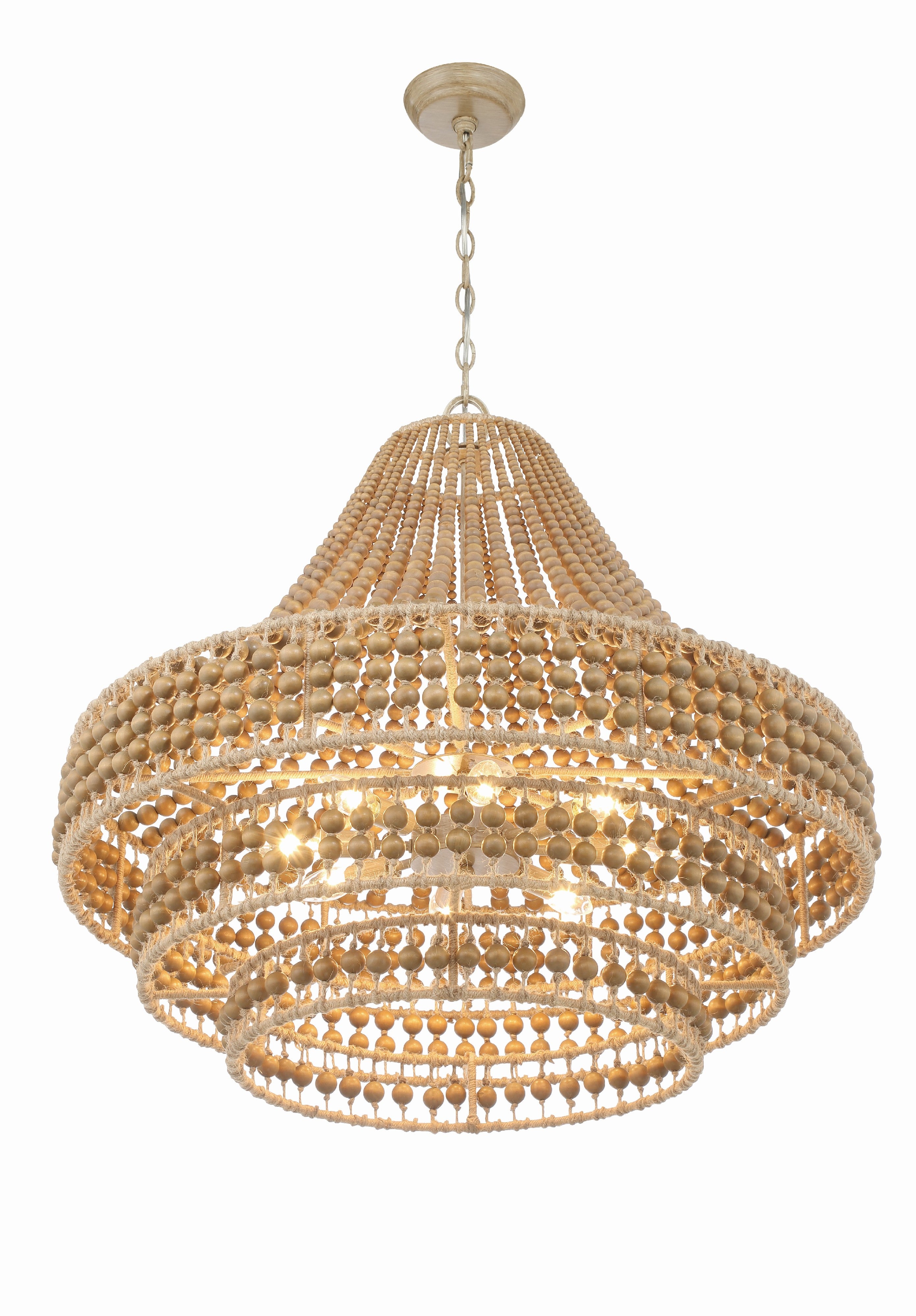 Crystorama Silas SIL-B6008-BS – 30 Inch – 8 Light – Chandelier – Burnished Silver – Damp Rated