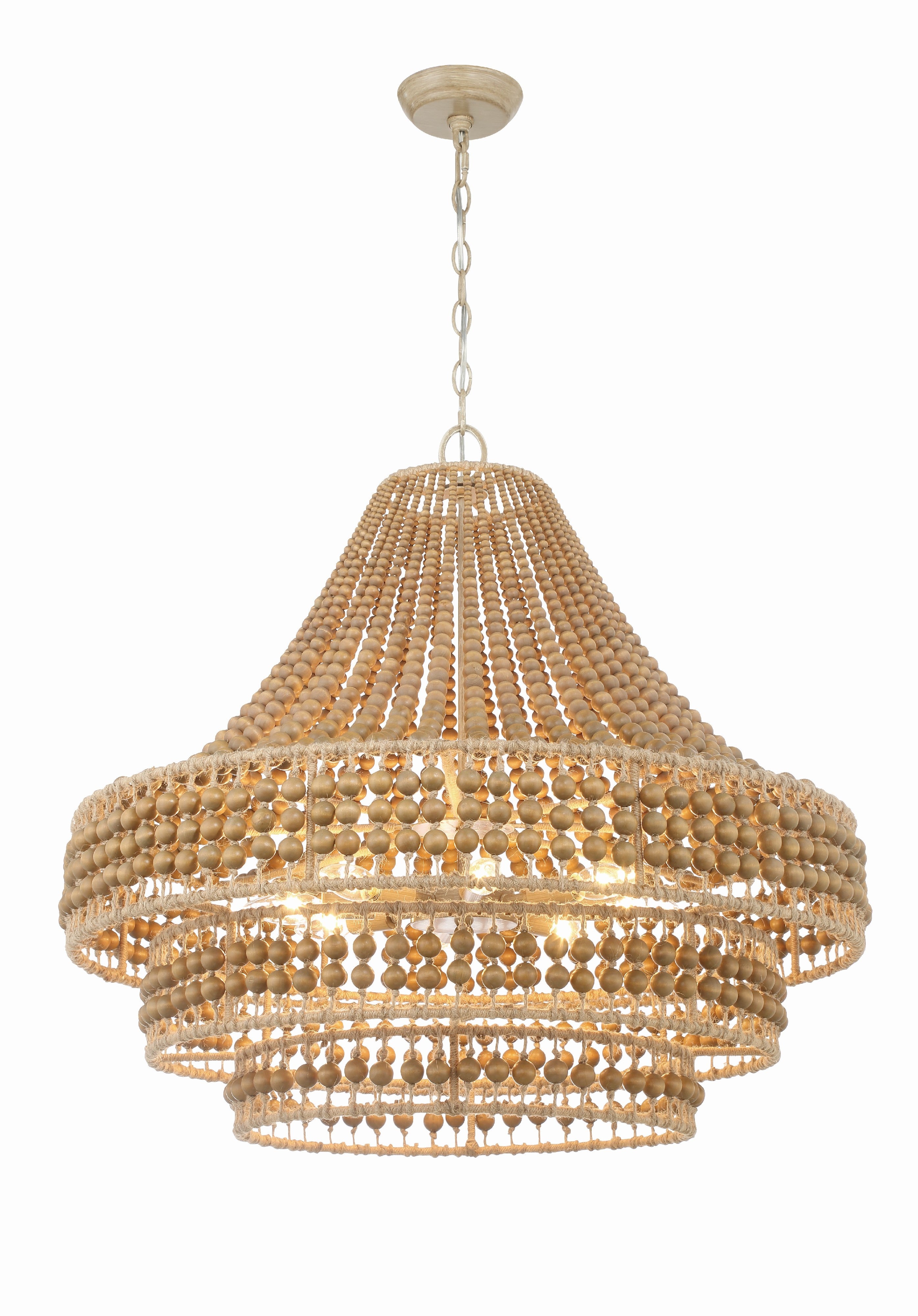 Crystorama Silas SIL-B6008-BS – 30 Inch – 8 Light – Chandelier – Burnished Silver – Damp Rated