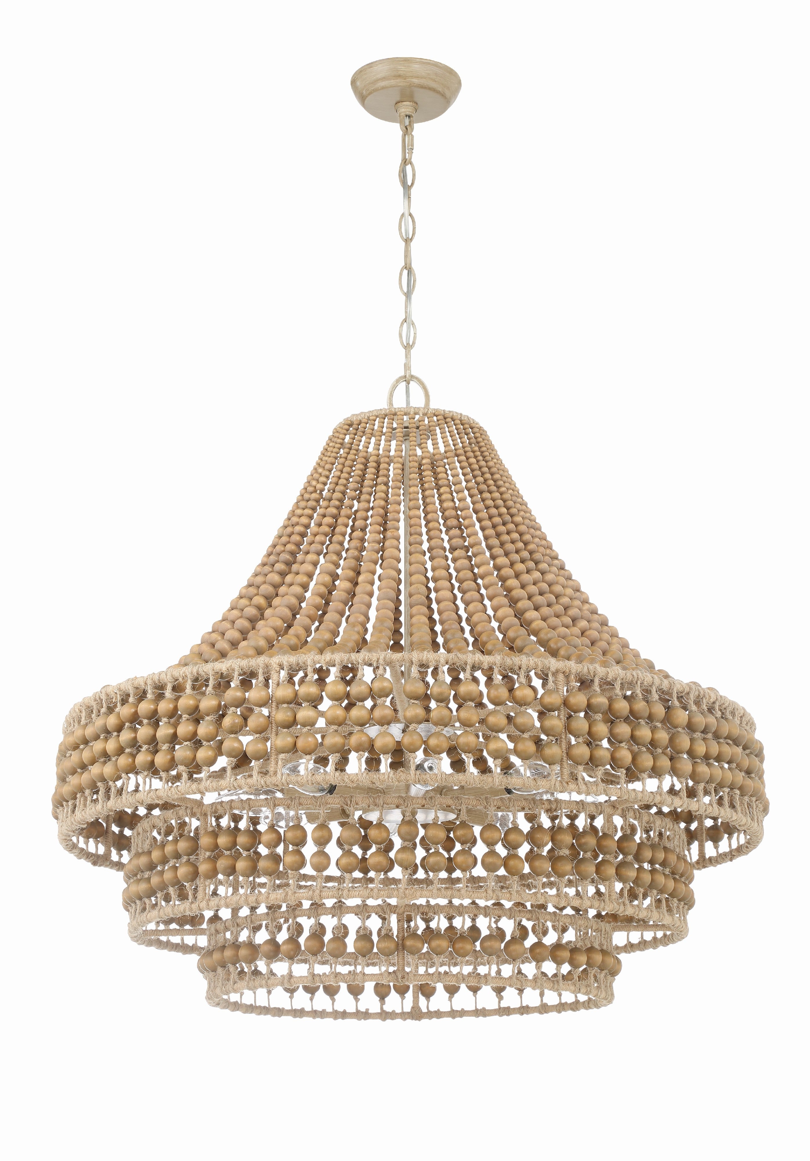 Crystorama Silas SIL-B6008-BS – 30 Inch – 8 Light – Chandelier – Burnished Silver – Damp Rated
