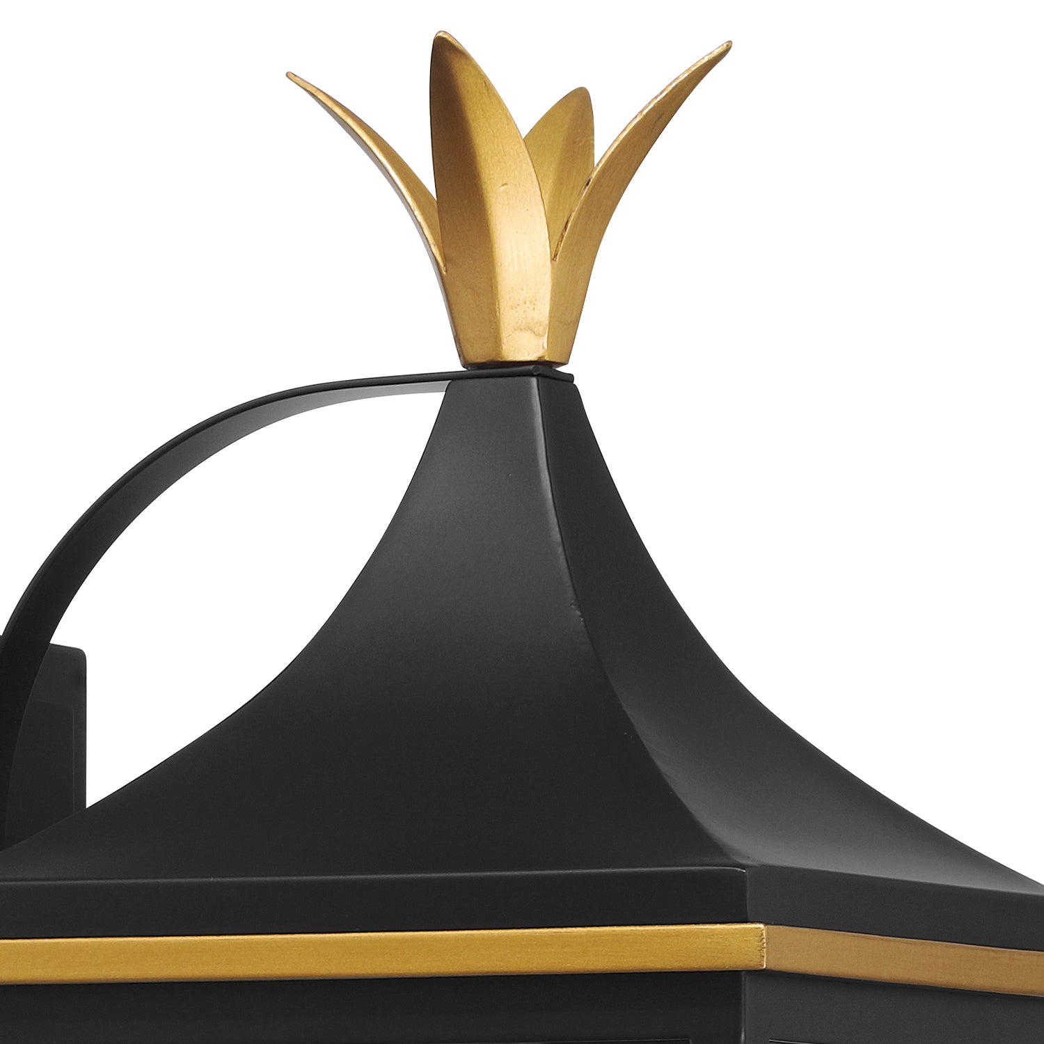 Crystorama Simpson SIM-801-MK-TG – 8 Inch – 3 Light – Outdoor – Matte Black + Textured Gold – Wet Rated