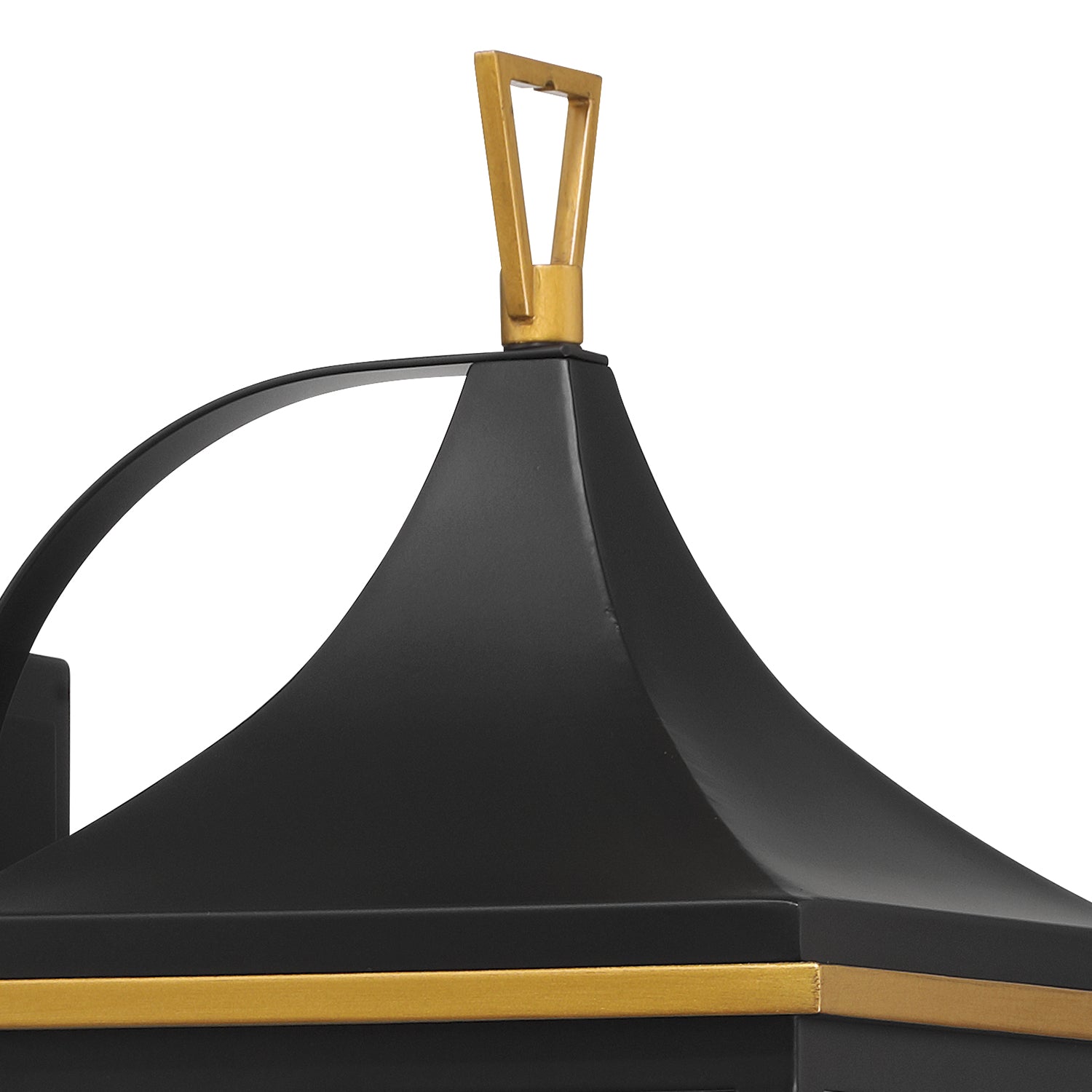 Crystorama Simpson SIM-801-MK-TG – 8 Inch – 3 Light – Outdoor – Matte Black + Textured Gold – Wet Rated