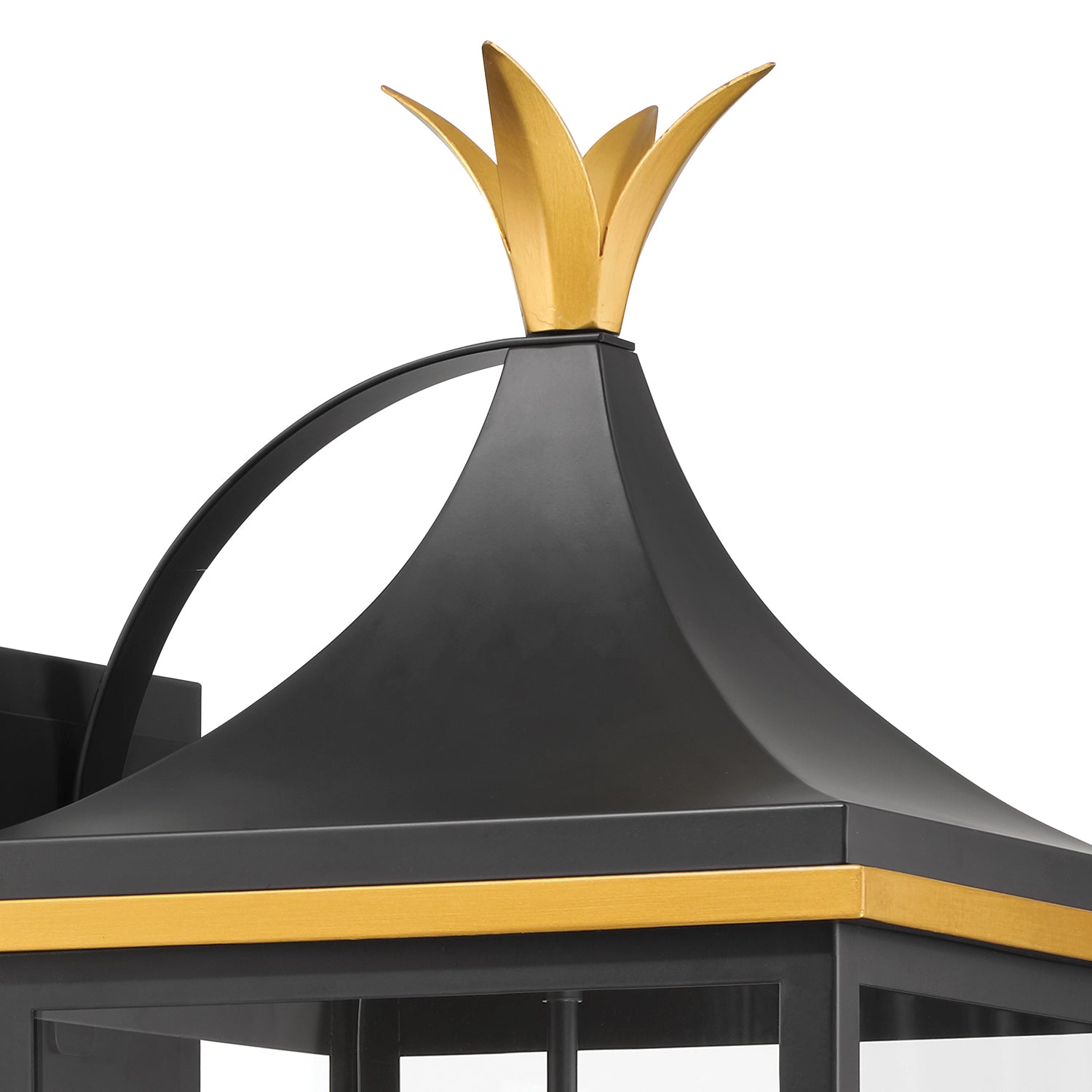 Crystorama Simpson SIM-804-MK-TG – 12.25 Inch – 4 Light – Outdoor – Matte Black + Textured Gold – Wet Rated