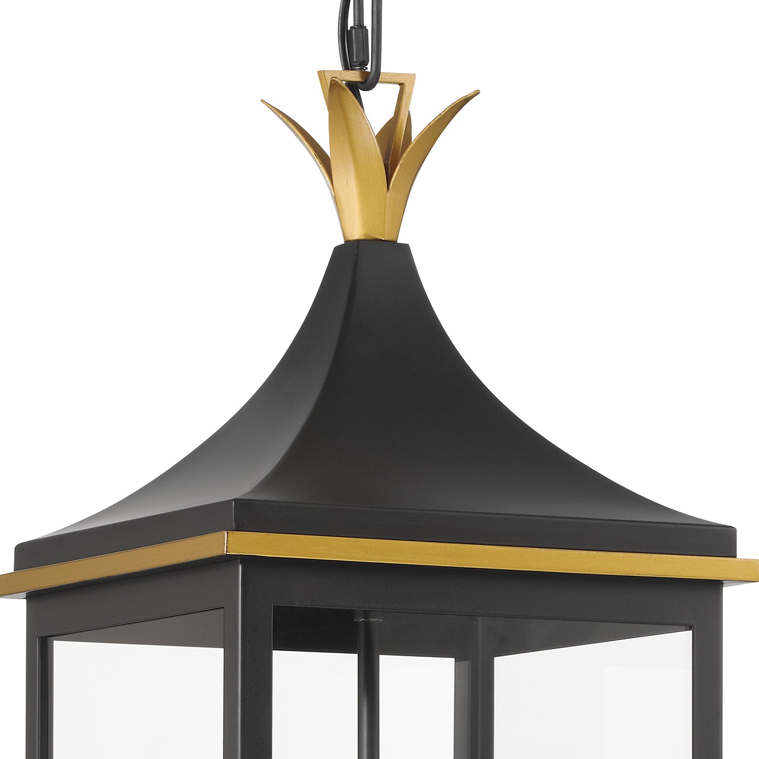 Crystorama Simpson SIM-805-MK-TG – 10 Inch – 3 Light – Outdoor – Matte Black + Textured Gold – Wet Rated