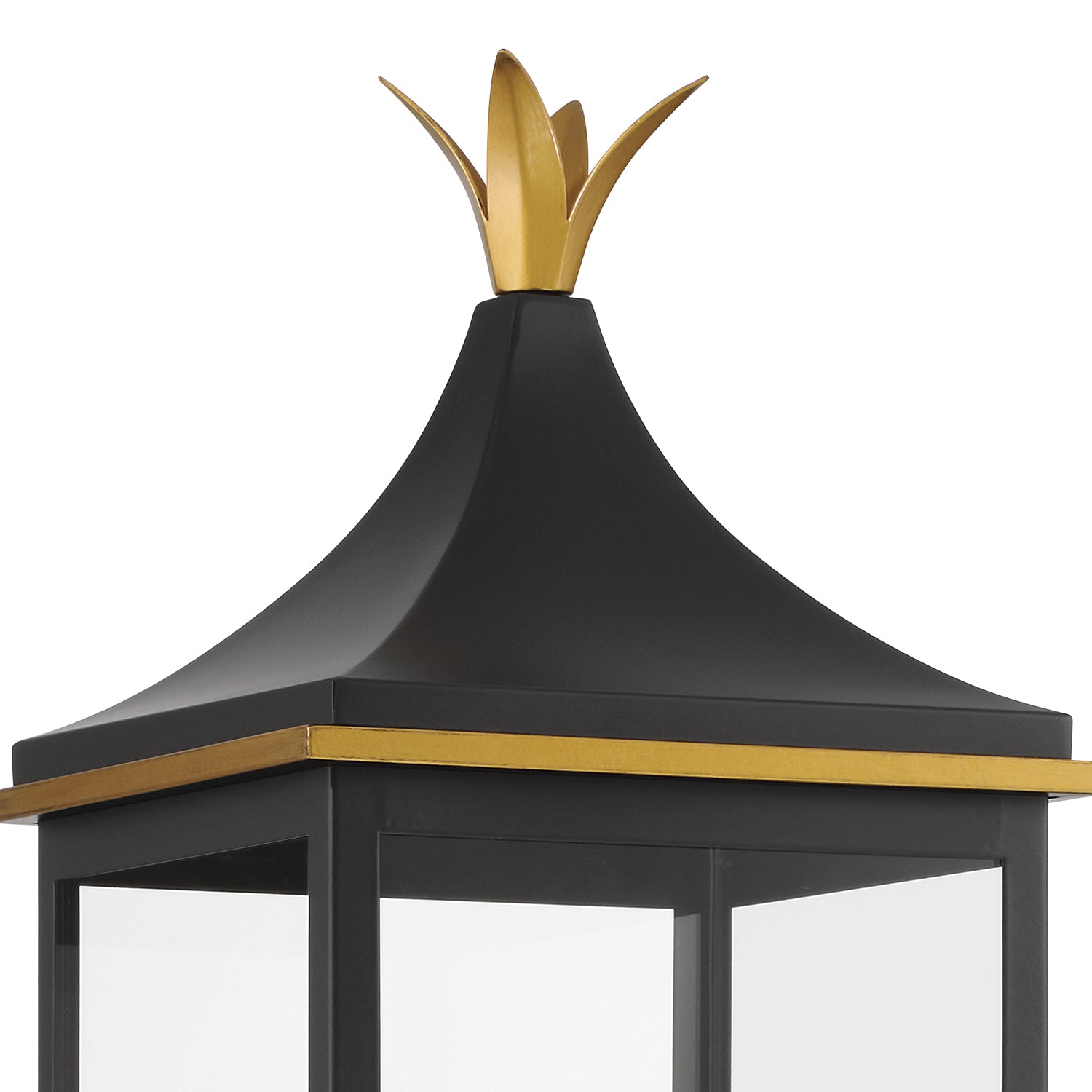 Crystorama Simpson SIM-809-MK-TG – 10 Inch – 3 Light – Outdoor – Matte Black + Textured Gold – Wet Rated