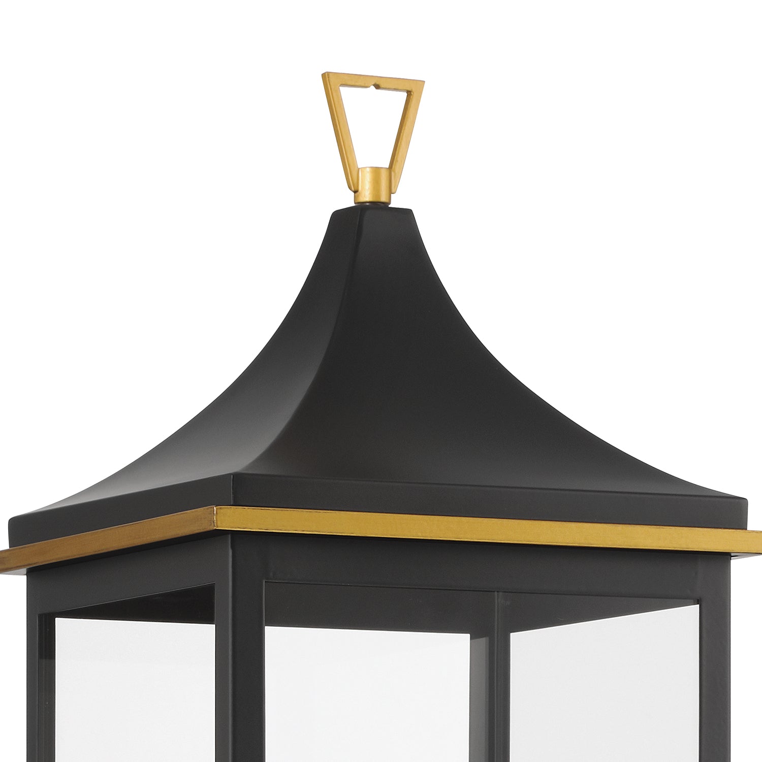 Crystorama Simpson SIM-809-MK-TG – 10 Inch – 3 Light – Outdoor – Matte Black + Textured Gold – Wet Rated