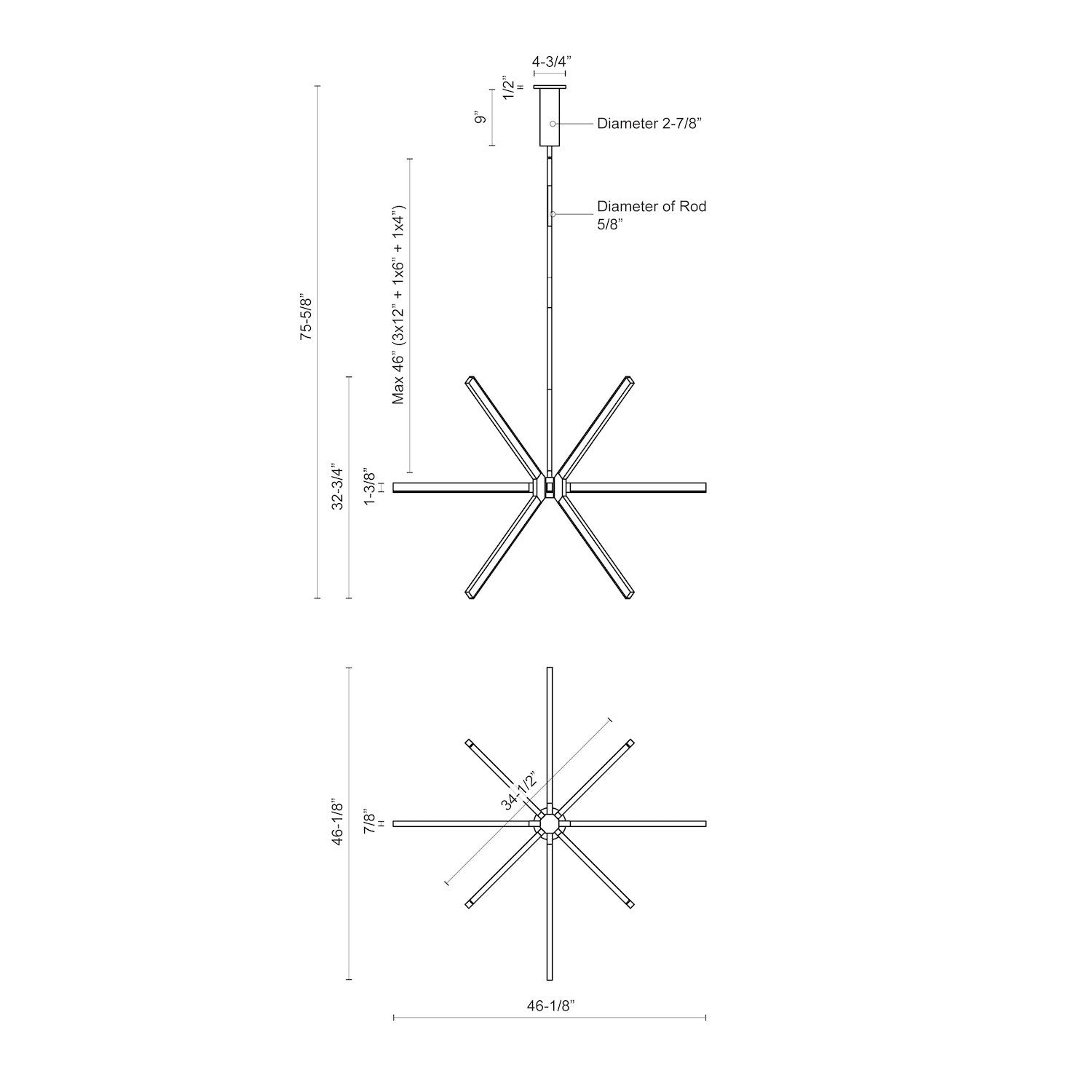 Sirius 48-in Brushed Nickel LED Chandeliers