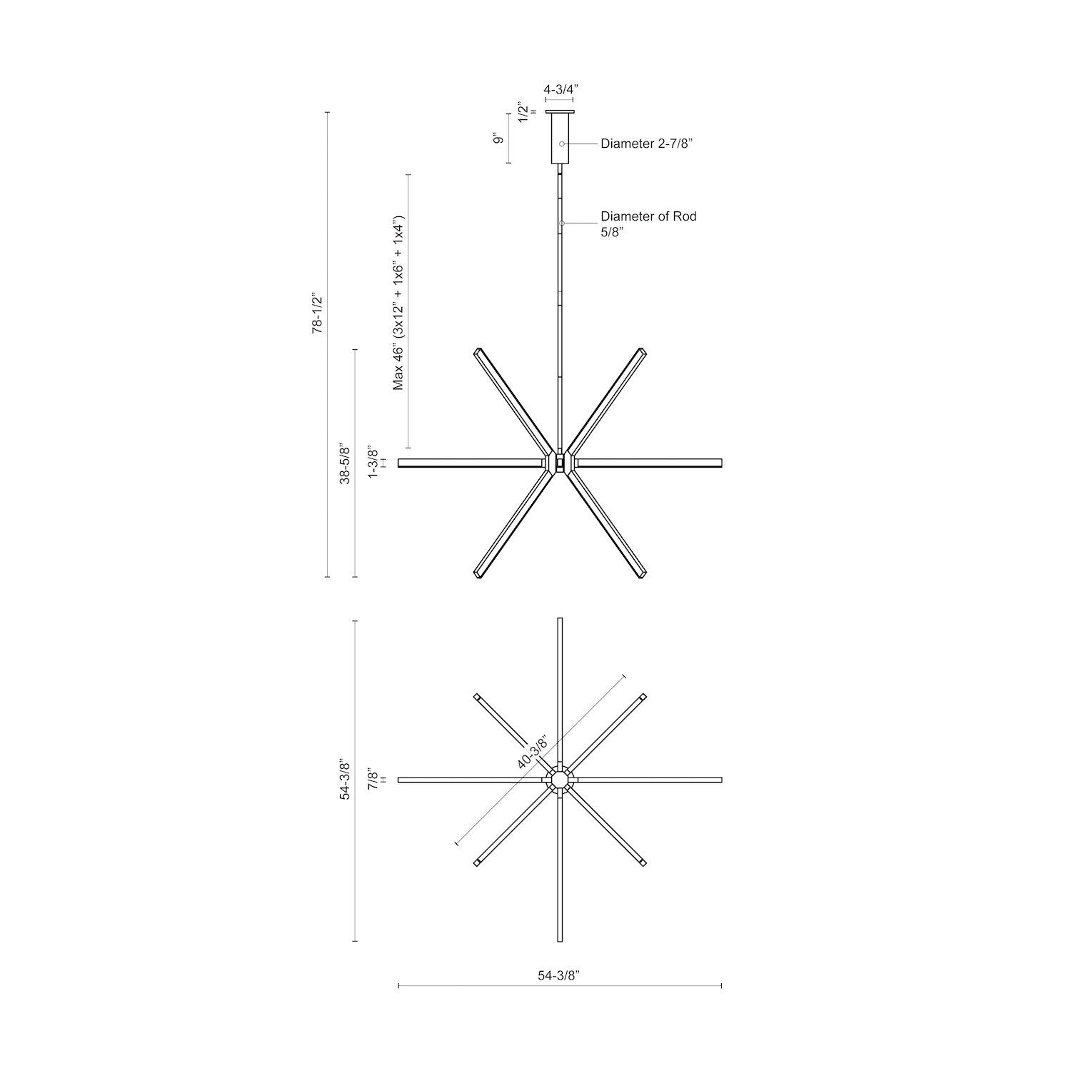 Sirius 56-in Brushed Nickel LED Chandeliers