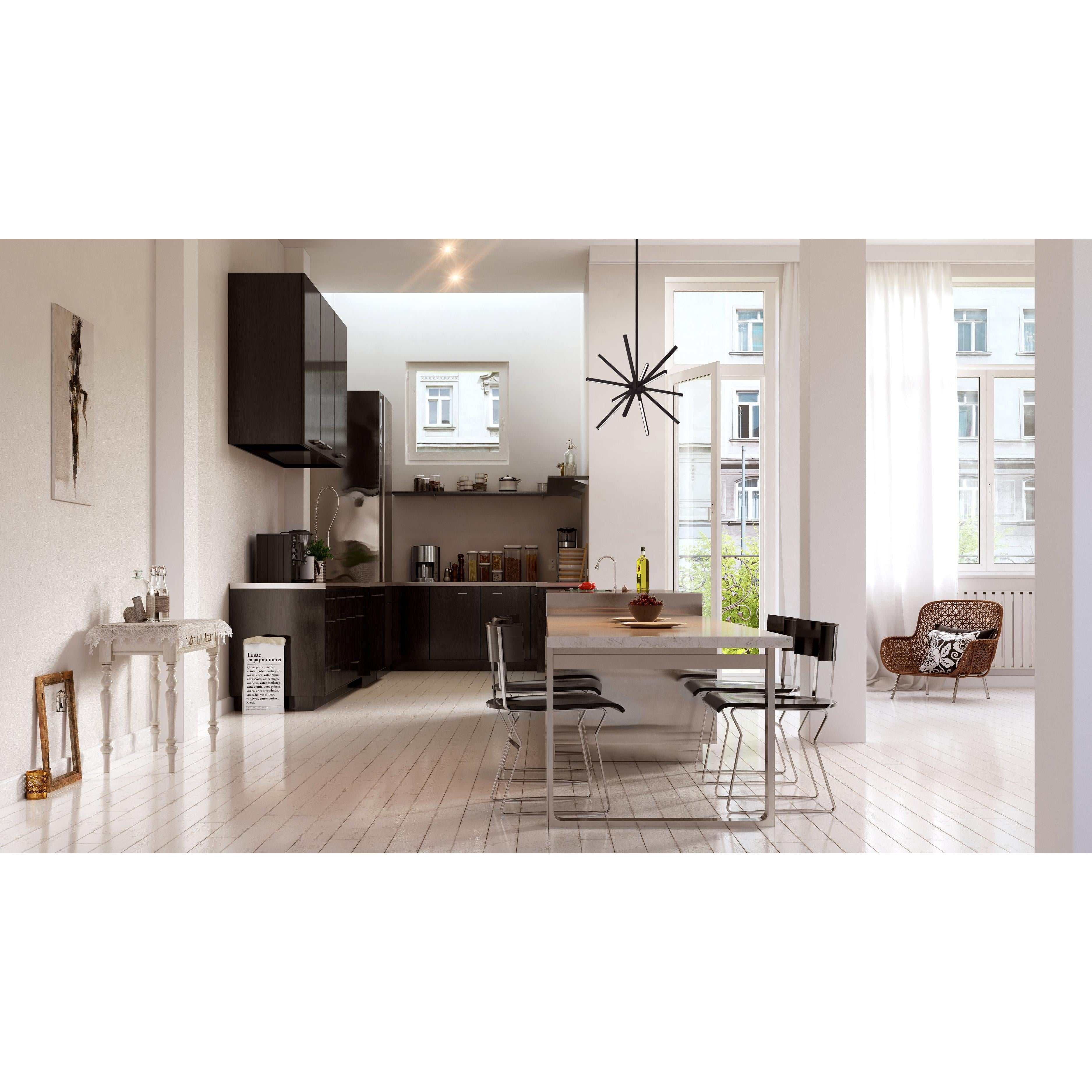 Sirius Minor 20-in Black LED Chandeliers