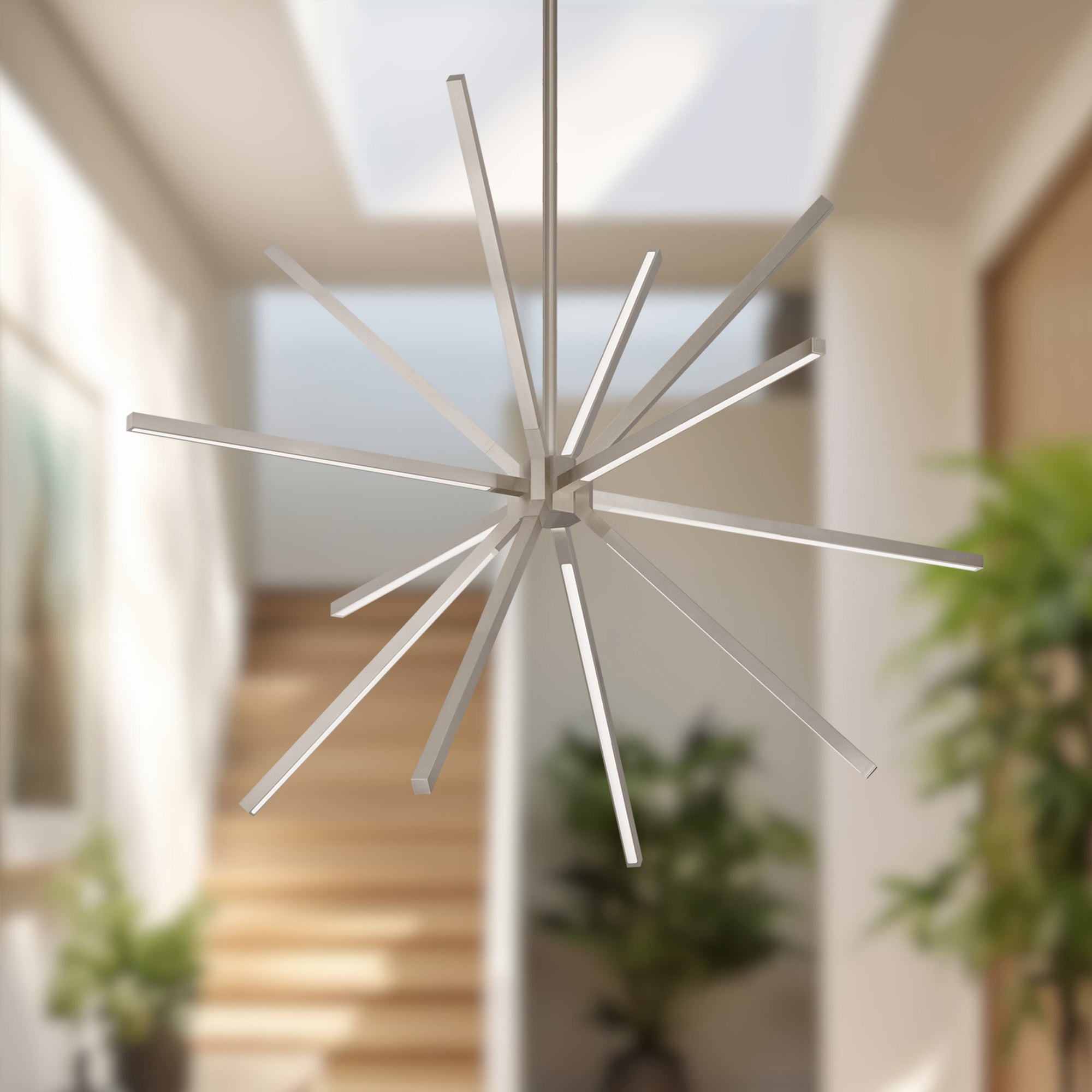 Sirius Minor 32-in Brushed Nickel LED Chandeliers