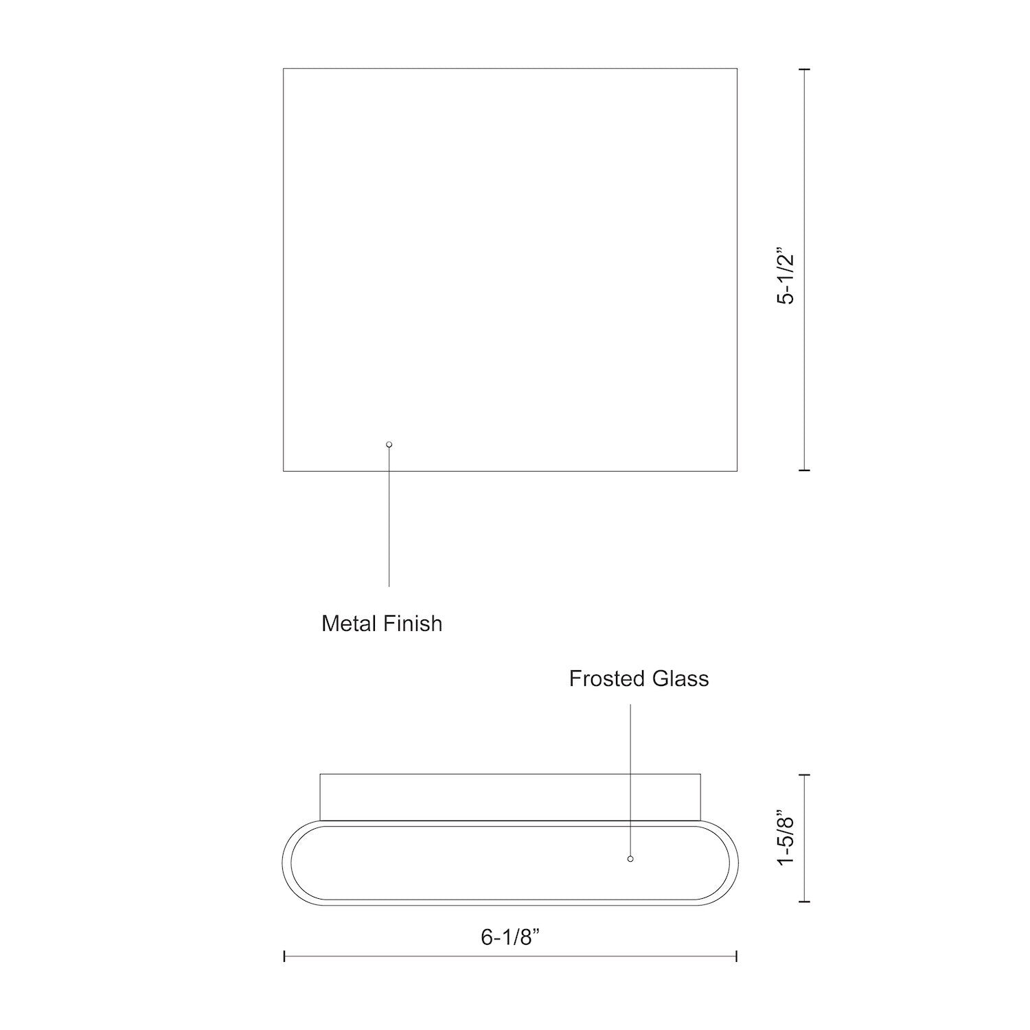 Slate 6-in White LED All terior Wall