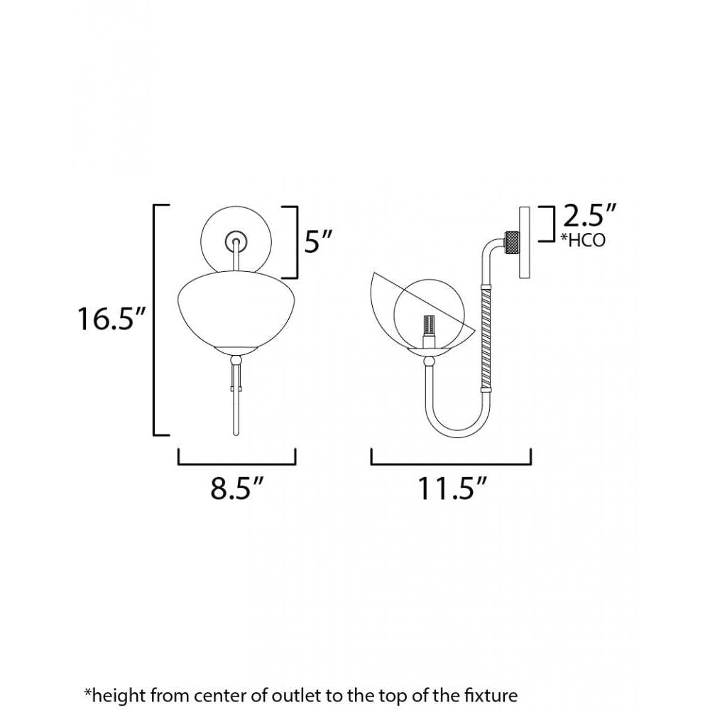 Studio M CHAPEAU SM21301SBR Sconce Traditional - Satin Brass light