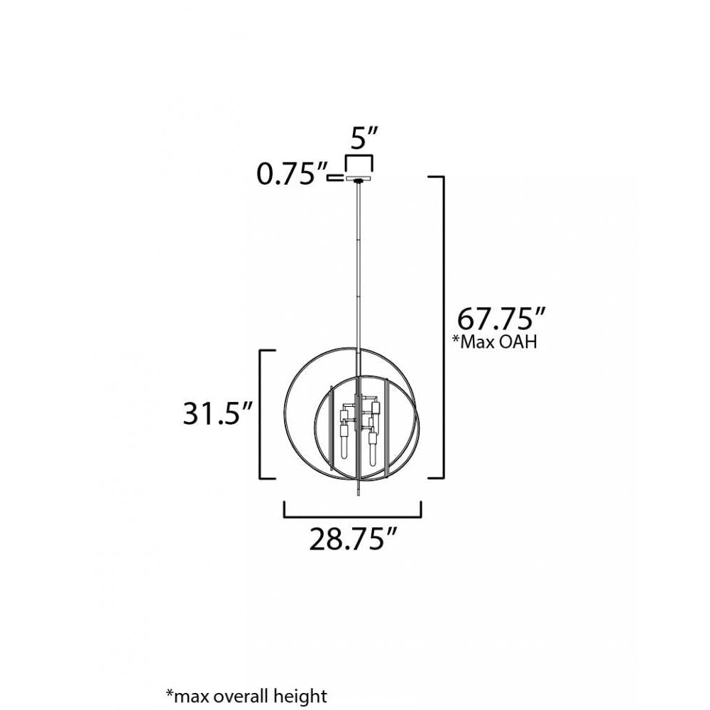Studio M CRUX SM21325CRBK Pendant Traditional - Black light