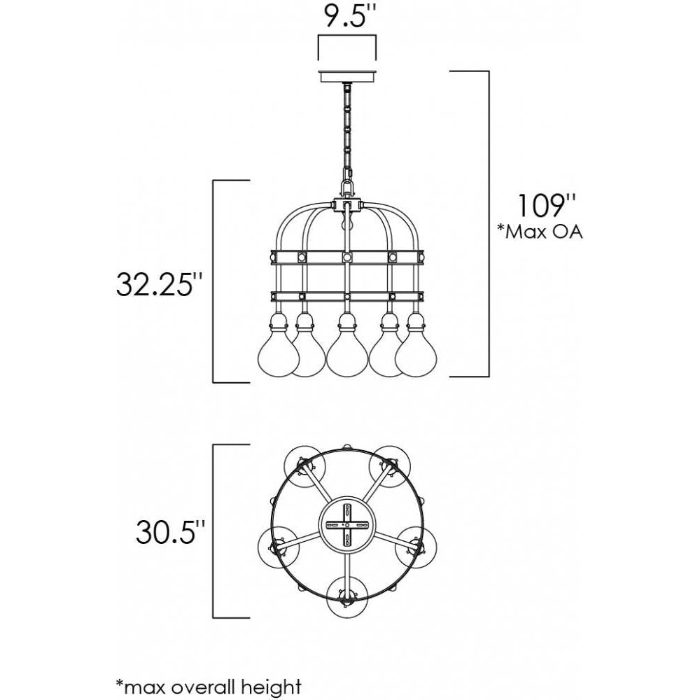 Studio M NAPA SM23456CLBS Pendant - Blacksmith light