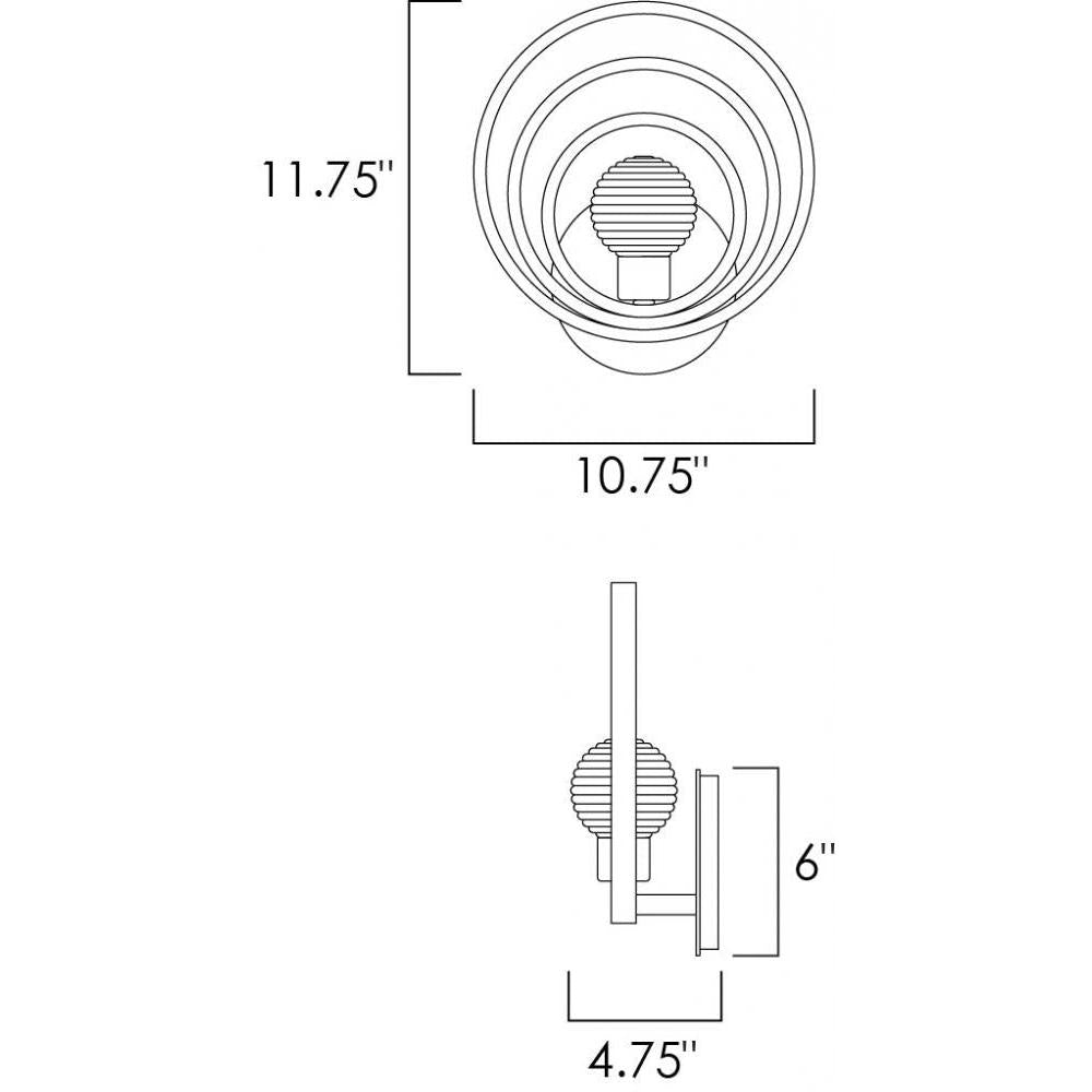 Studio M FREQUENCY SM23631CRSL Sconce Traditional - Silver Leaf light