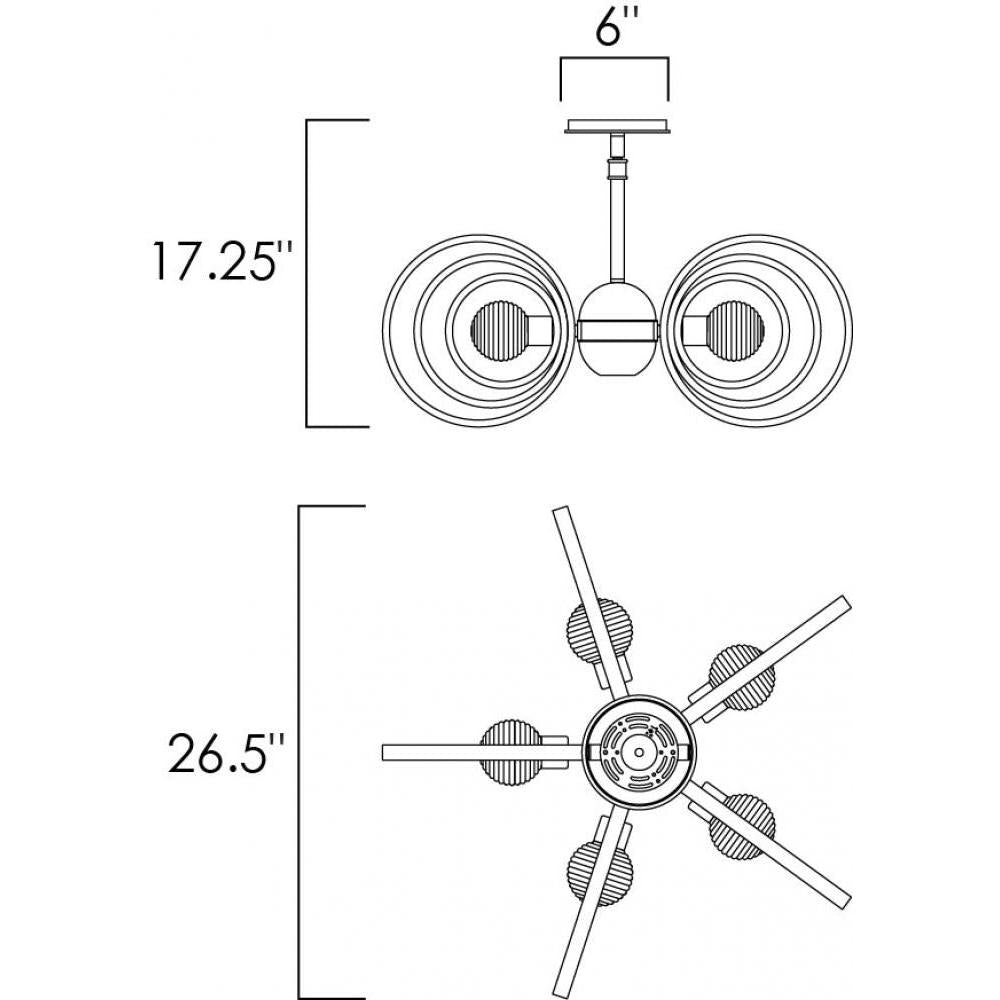 Studio M FREQUENCY SM23634CRGL Pendant Traditional - Gold Leaf light