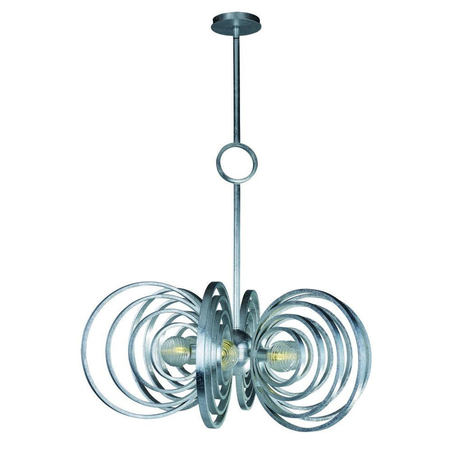 34 Inch Suspension Pendant – Silver Leaf