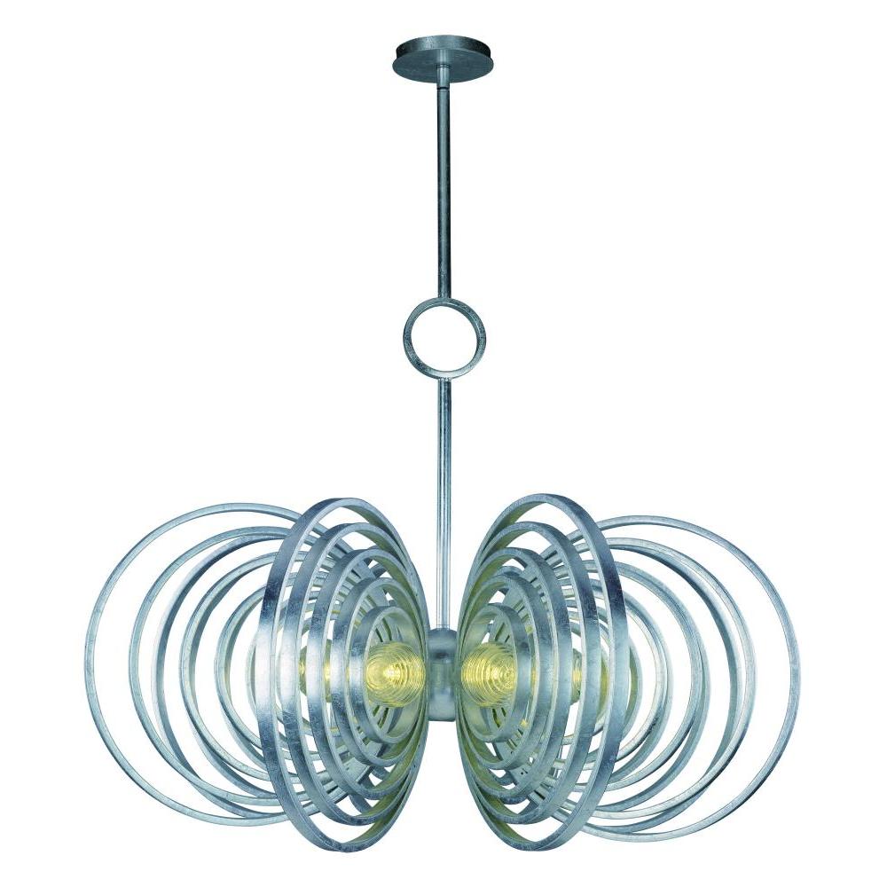 38 Inch Suspension Pendant – Silver Leaf